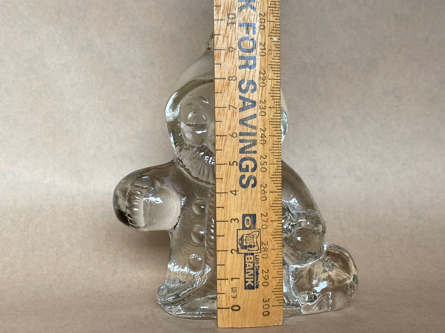 Vintage Goebel Glass Santa Claus Candle Holder