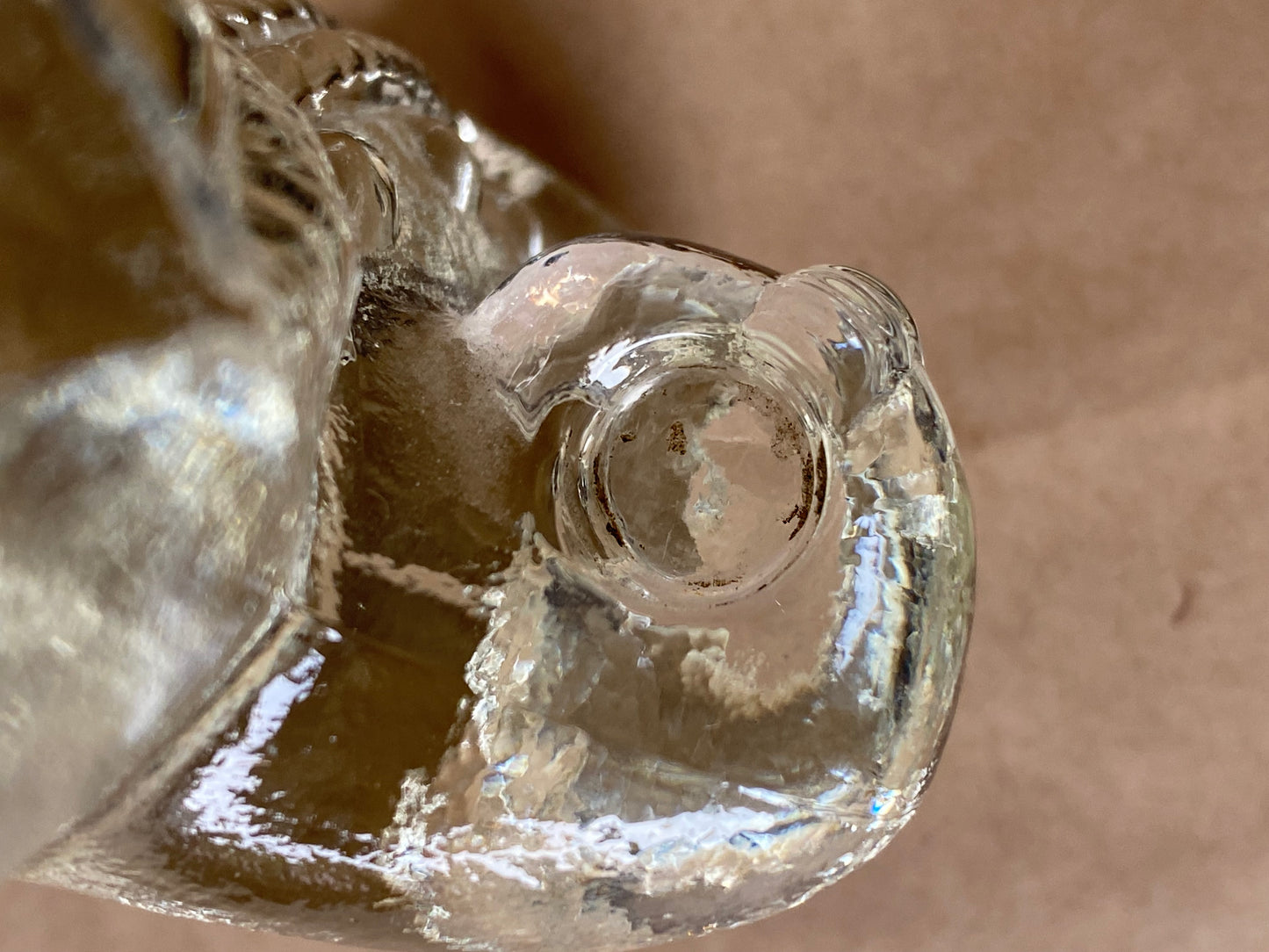 Vintage Goebel Glass Santa Claus Candle Holder