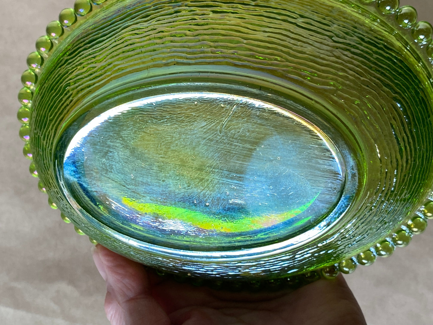 Indiana Glass Carnival Glass Hen on Nest