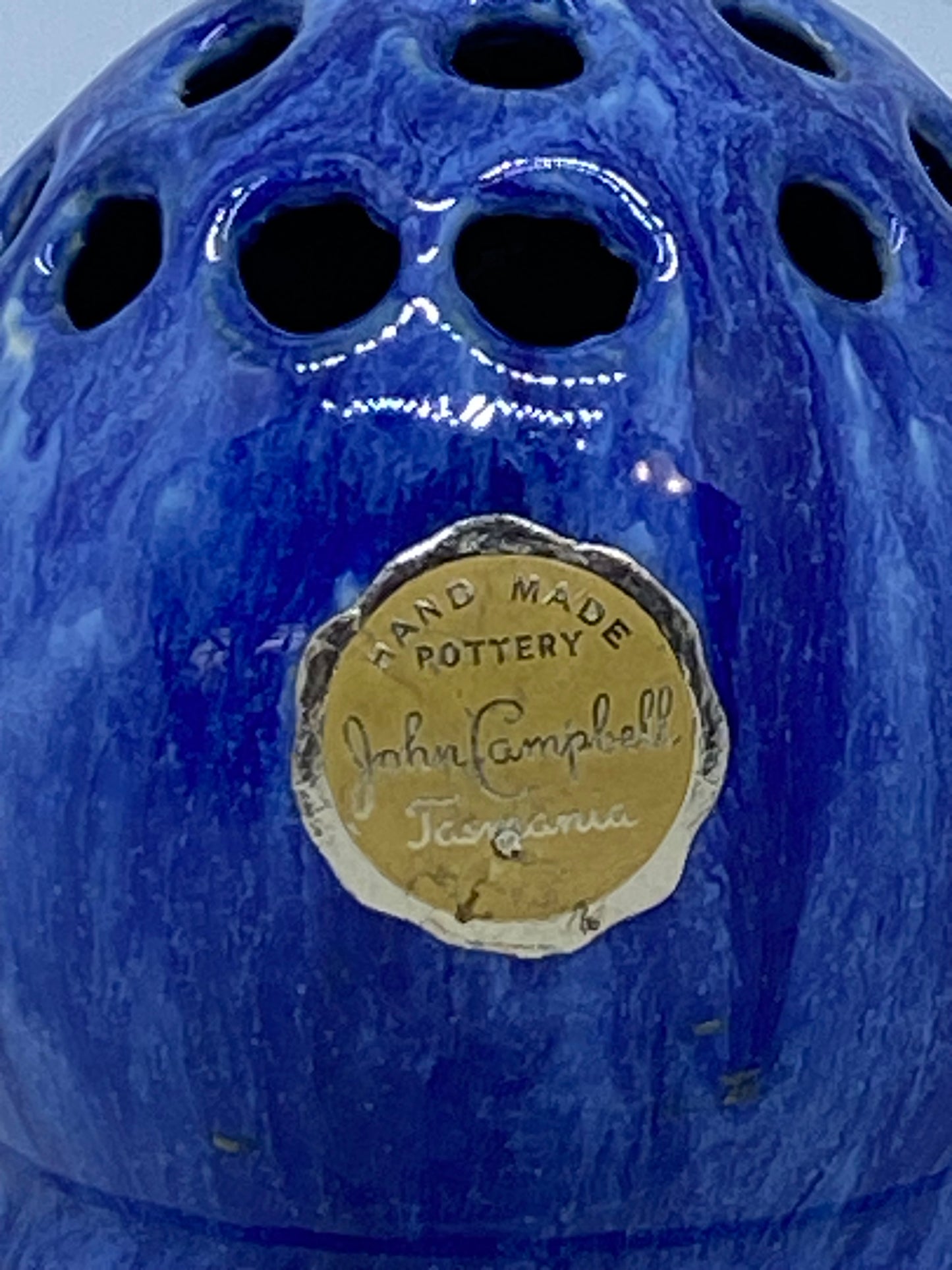 John Campbell Tasmania Shape 33 Ball Vase with Original Sticker