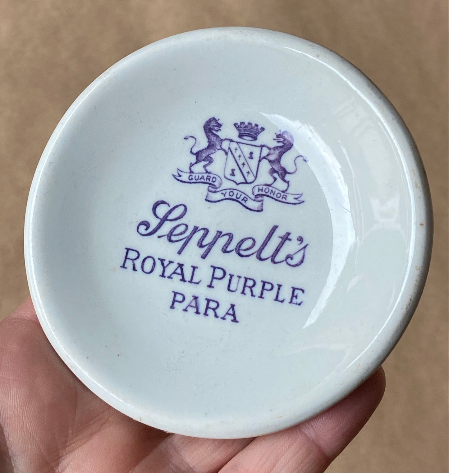 Vintage 1950s Seppelts Super Vitrified ceramic advertising wine coaster