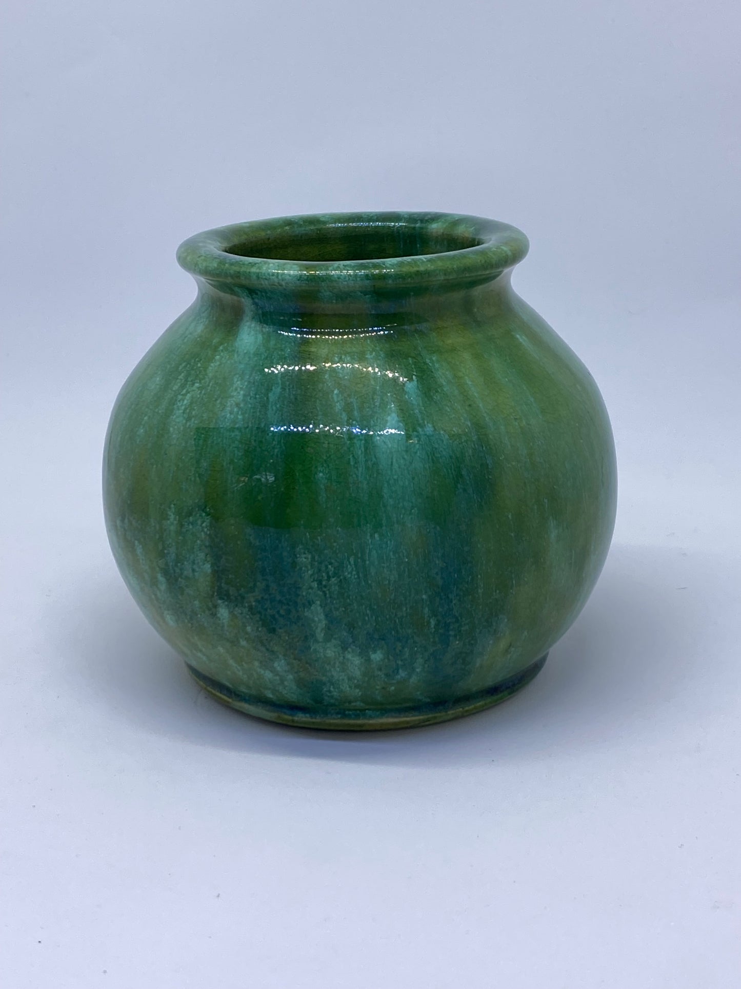 John Campbell 1933 13L vase green glazed
