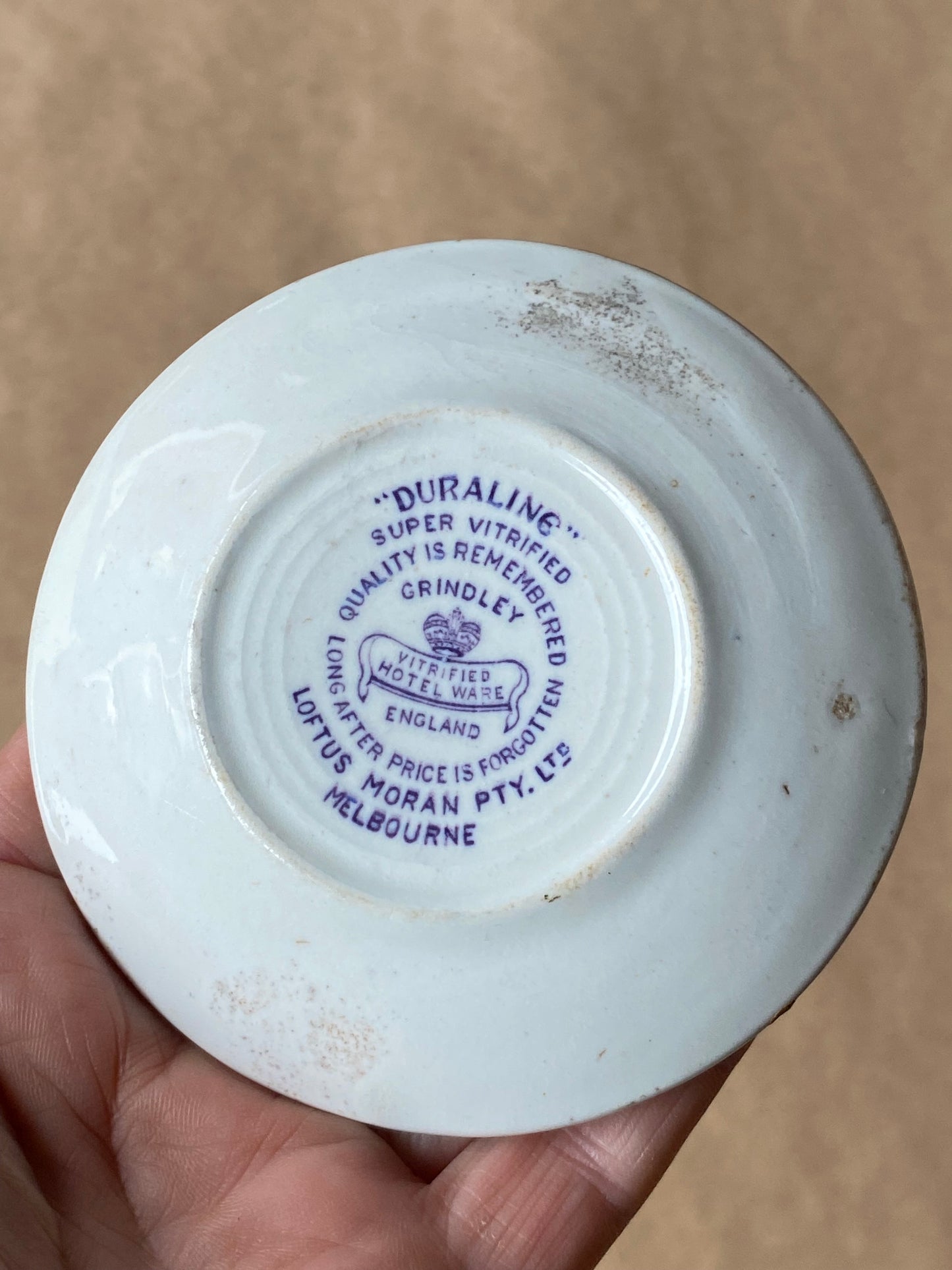 Vintage 1950s Seppelts Super Vitrified ceramic advertising wine coaster