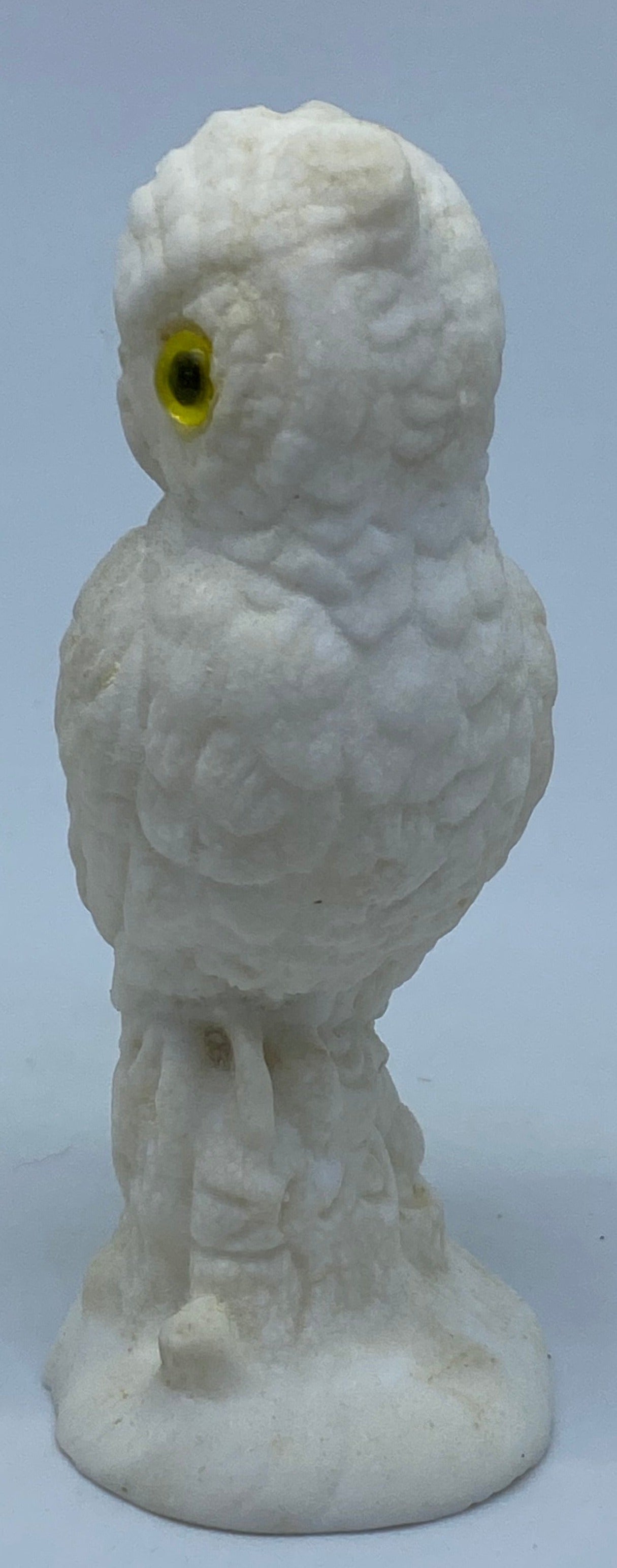 Vintage Retro 1970s / 80s Italian Alabaster Marble Dust Owl figure 👀👀