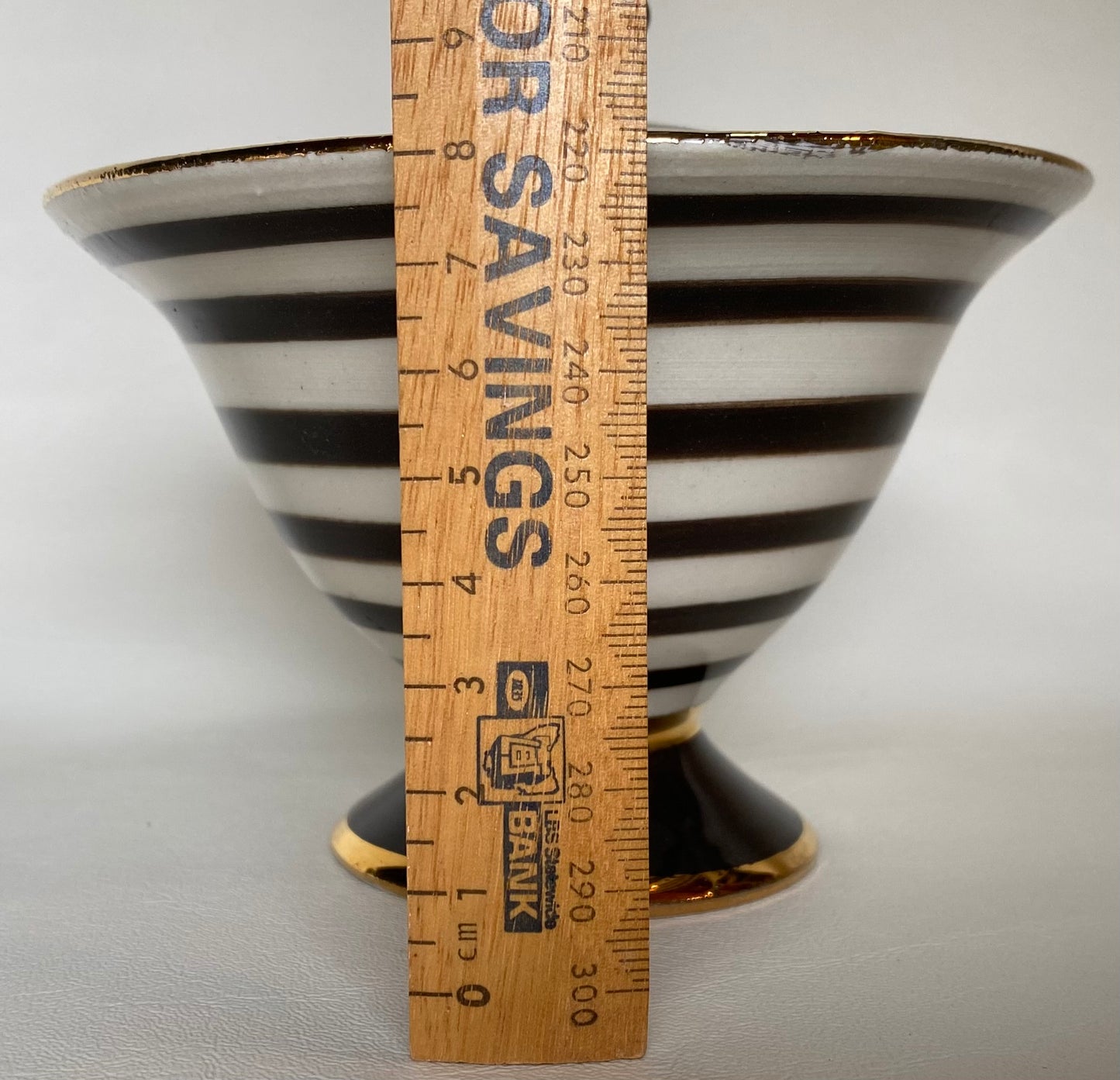 Lynley Northcott - Zebra striped ceramic sugar bowl with lid