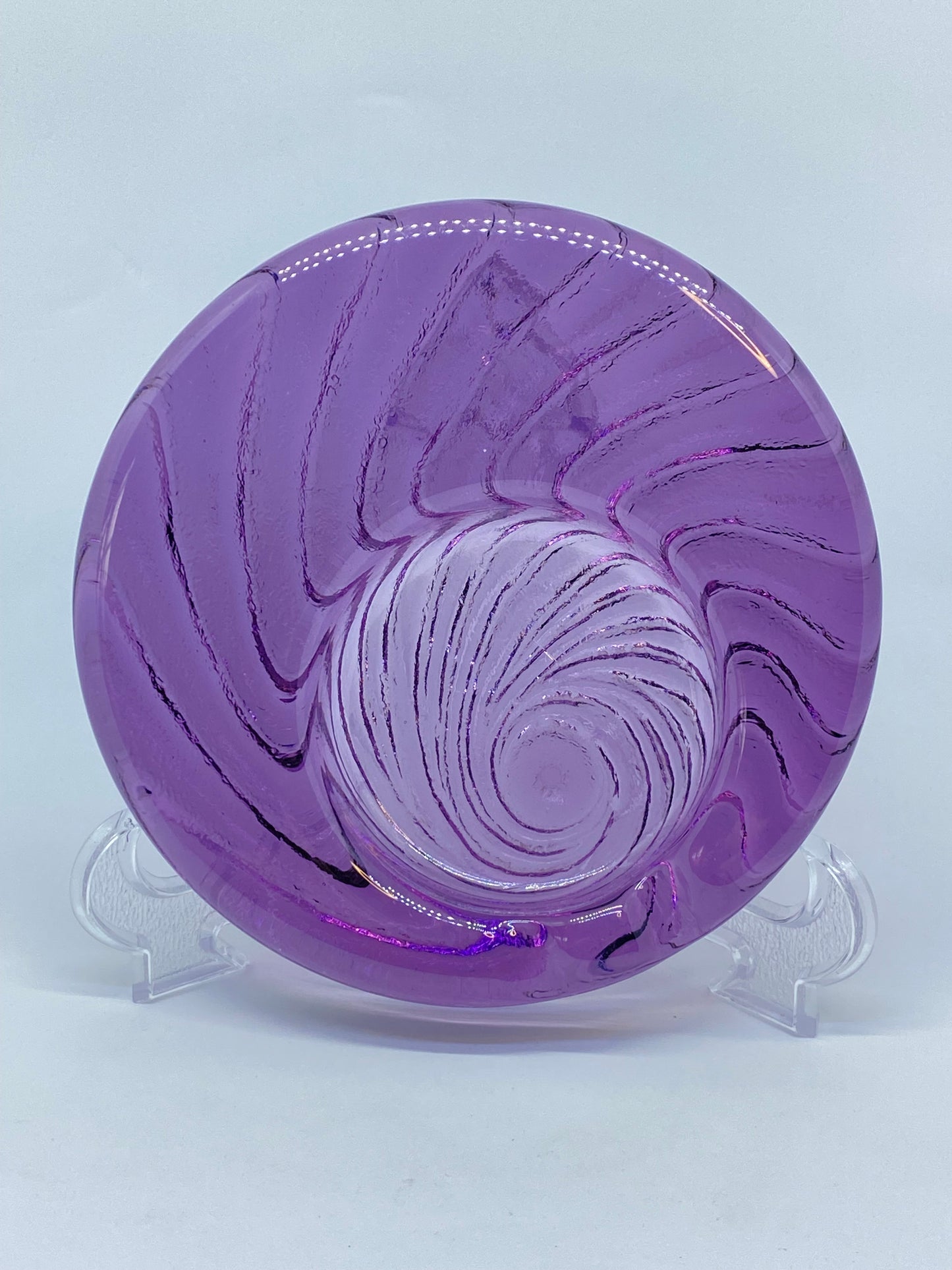 MCM Purple glass ashtray / bowl - heavy