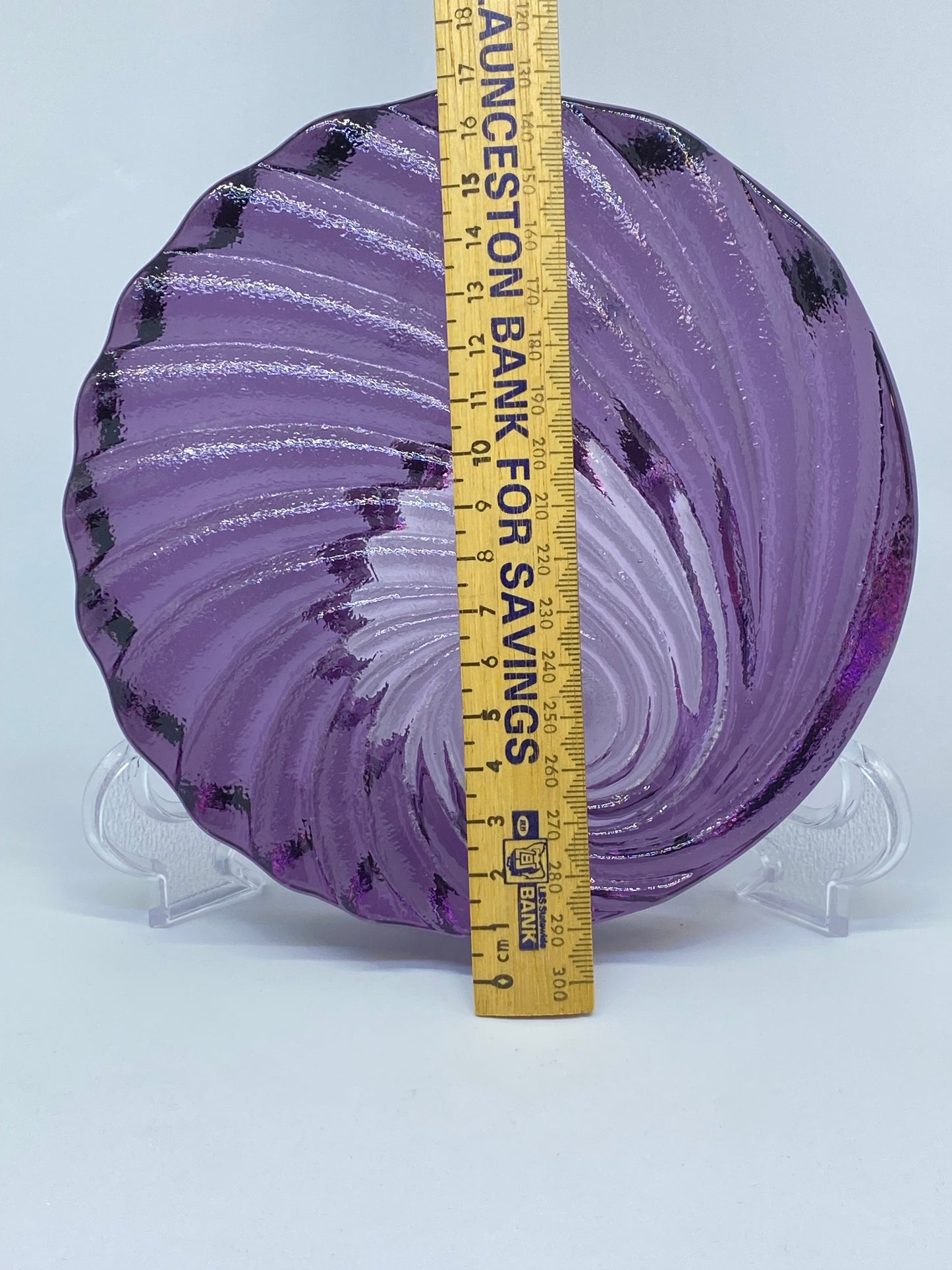 MCM Purple glass ashtray / bowl - heavy