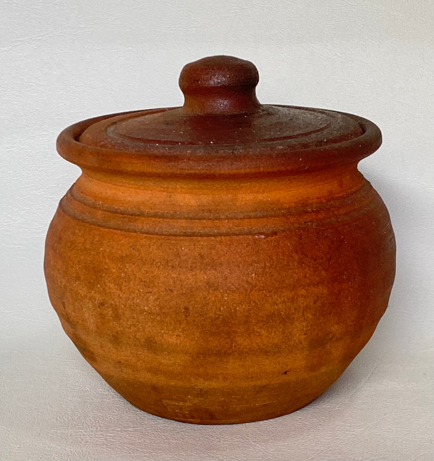 Wood fired Raku Sugar Bowl with lid - Tim Holmes 'Garden Island Creek'