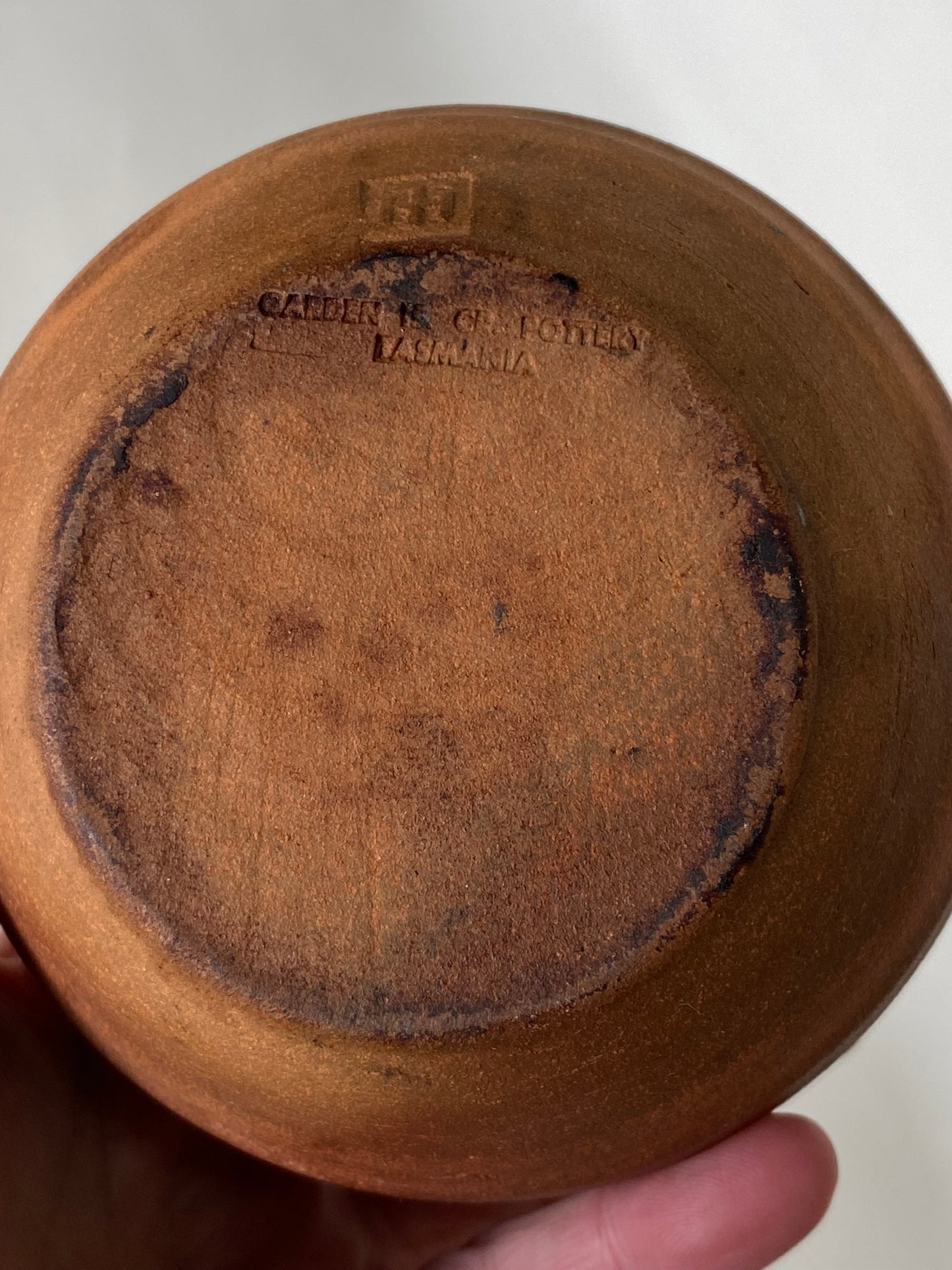 Wood fired Raku Sugar Bowl with lid - Tim Holmes 'Garden Island Creek'