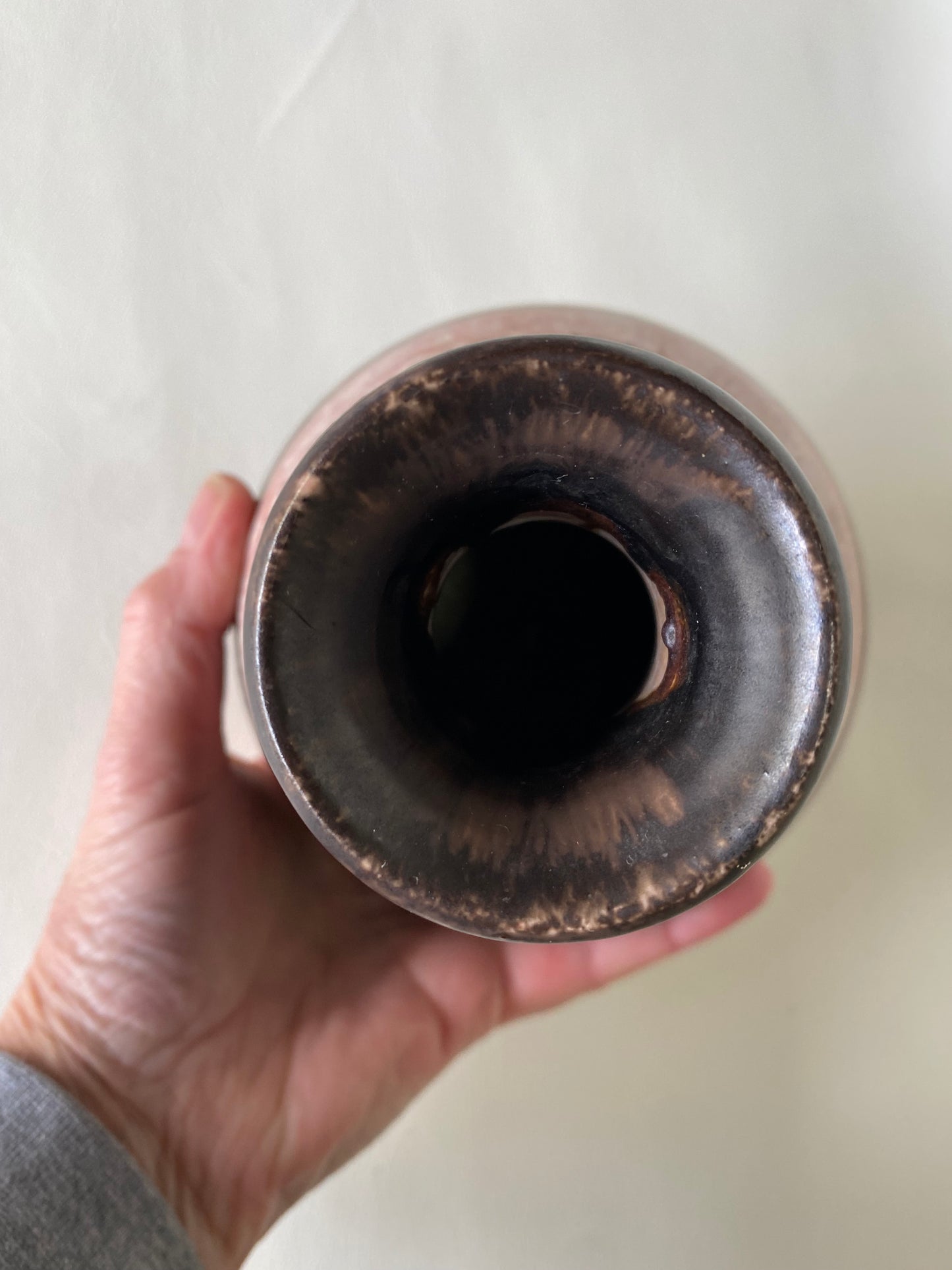 Vintage studio pottery vase - signed