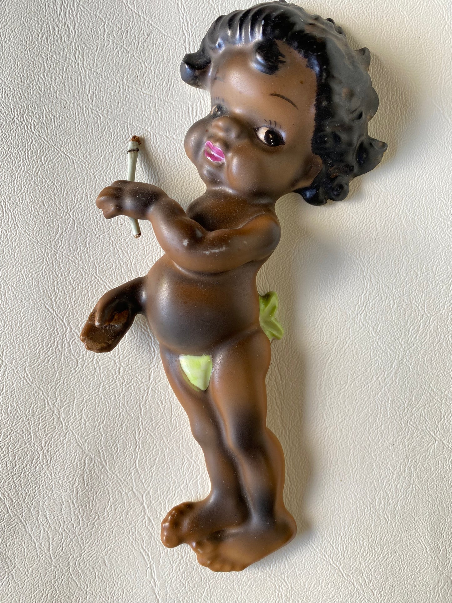 Vintage Brownie Downing ceramic wall plaque