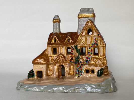 Vintage Pottery House Figurine