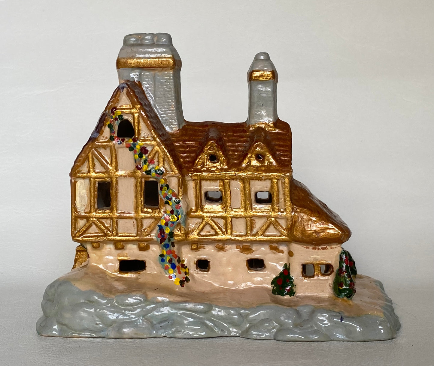 Vintage Pottery House Figurine