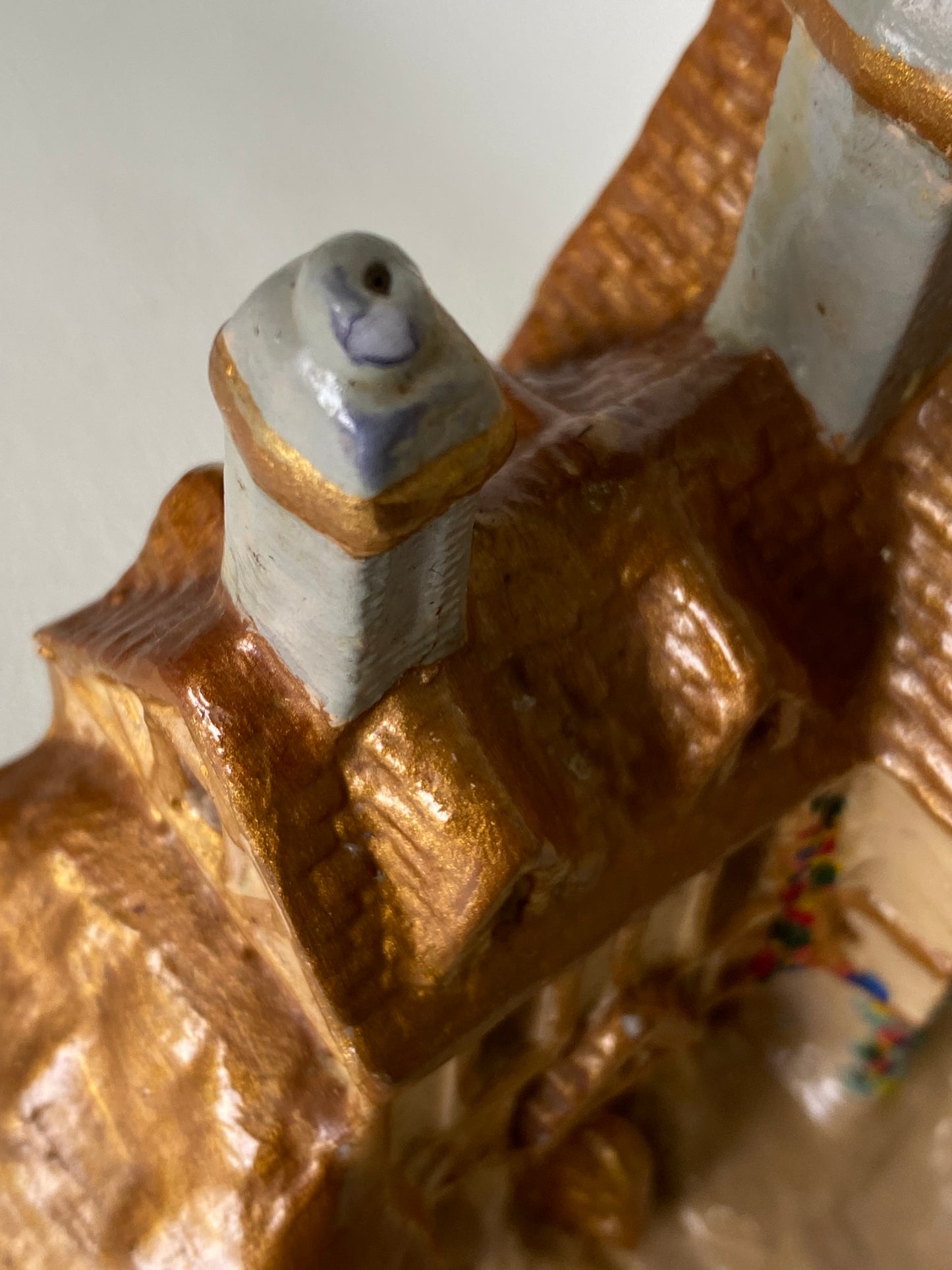 Vintage Pottery House Figurine