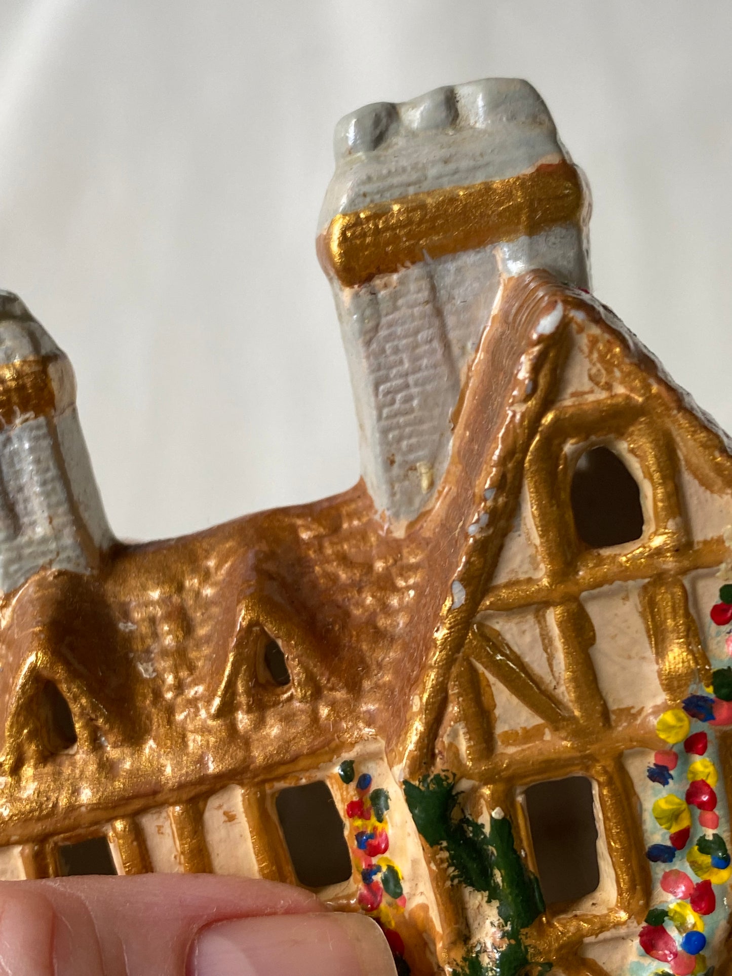 Vintage Pottery House Figurine