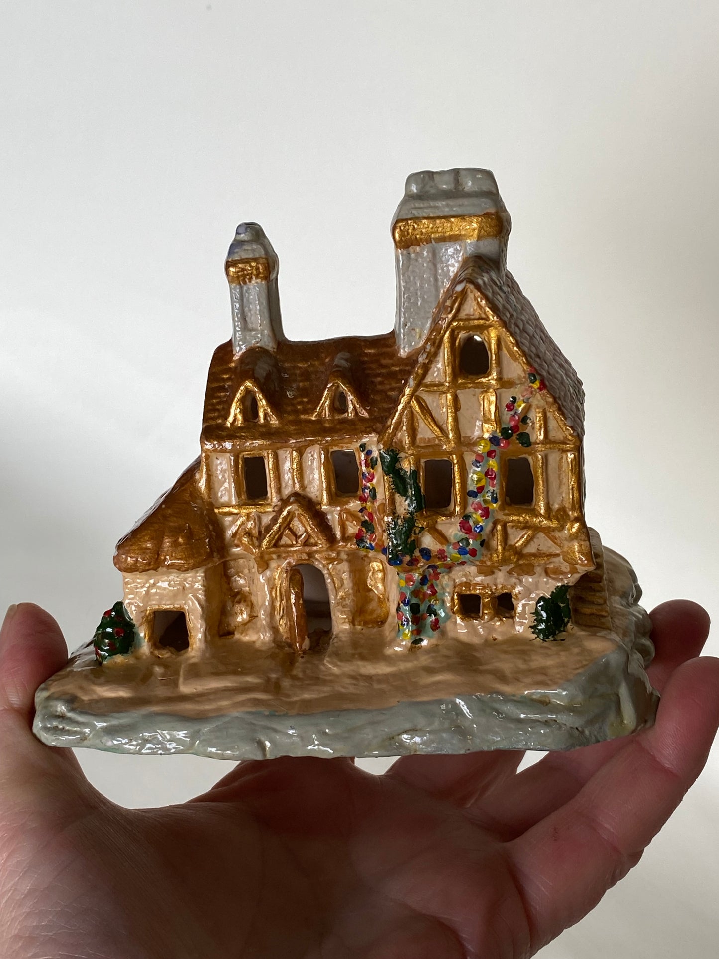 Vintage Pottery House Figurine