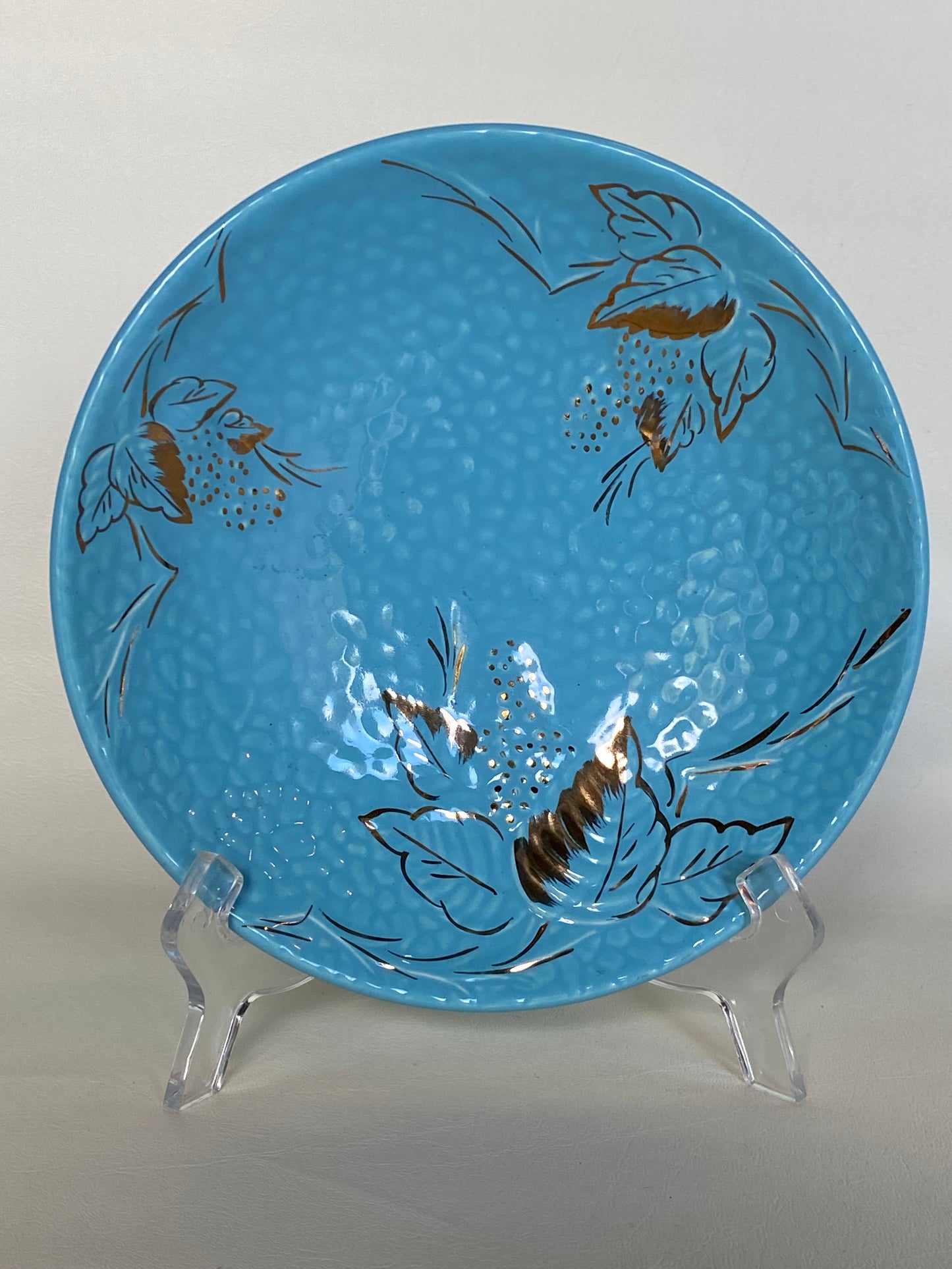 vintage Wade England Bramble Ware Golden Turquoise dish / turquoise colour