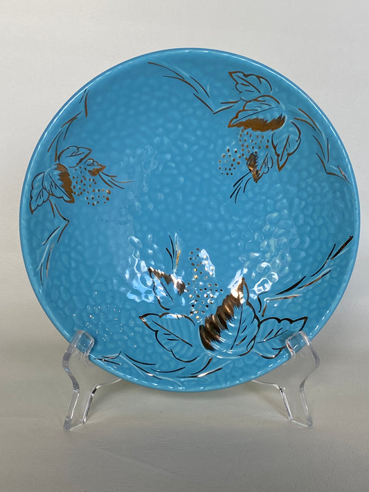vintage Wade England Bramble Ware Golden Turquoise dish / turquoise colour