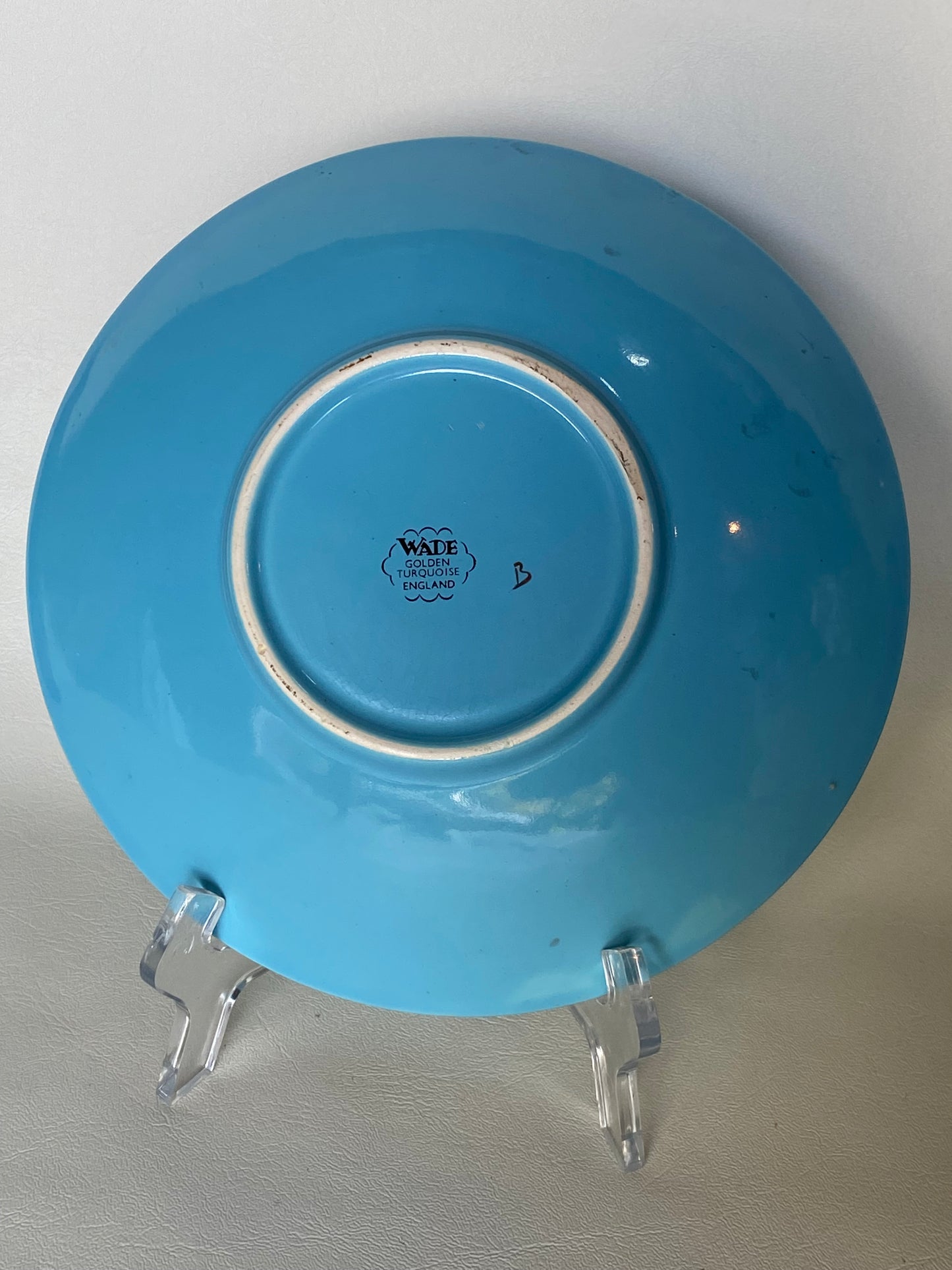 vintage Wade England Bramble Ware Golden Turquoise dish / turquoise colour