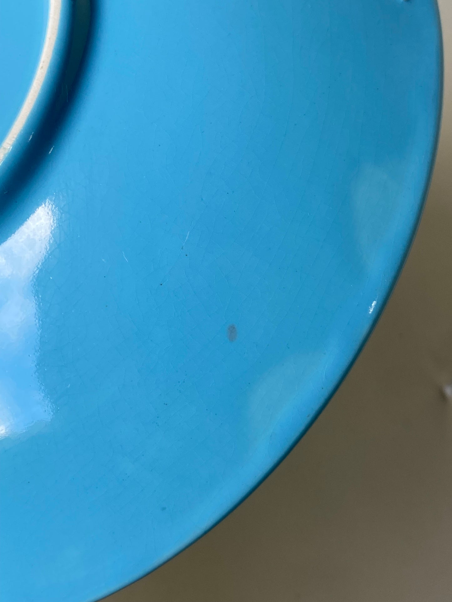 vintage Wade England Bramble Ware Golden Turquoise dish / turquoise colour