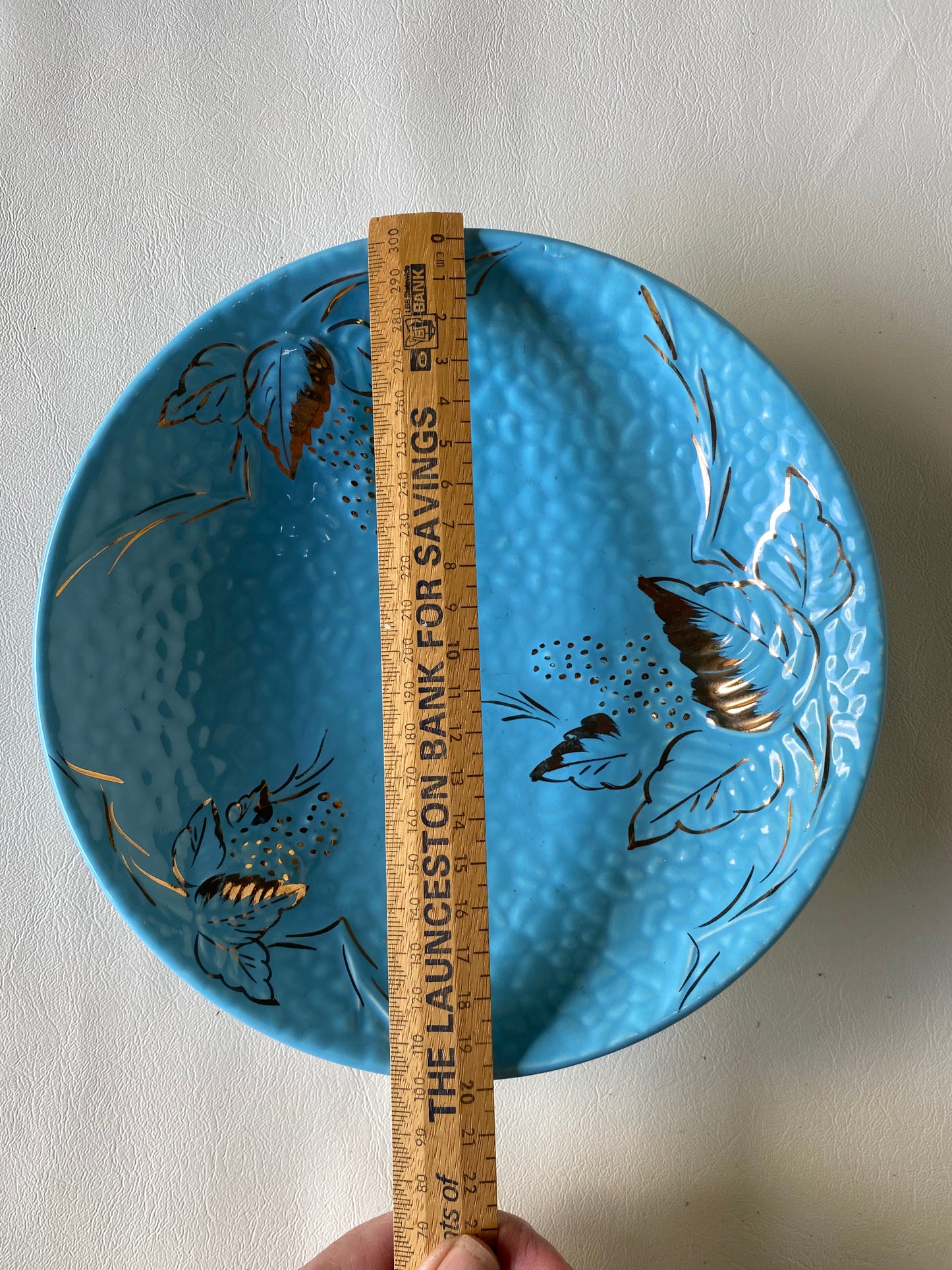 vintage Wade England Bramble Ware Golden Turquoise dish / turquoise colour