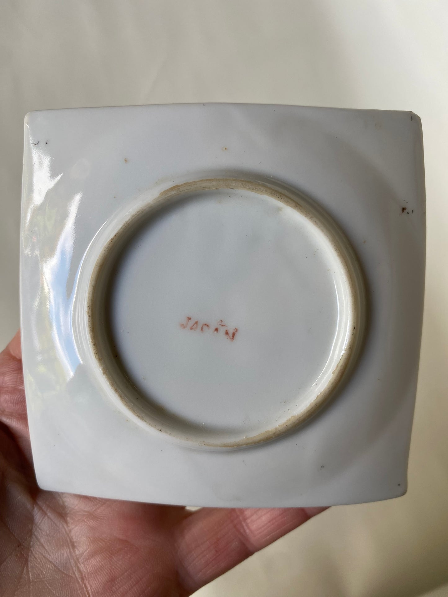 Naughty bunny kitschy trinket dish - made in Japan