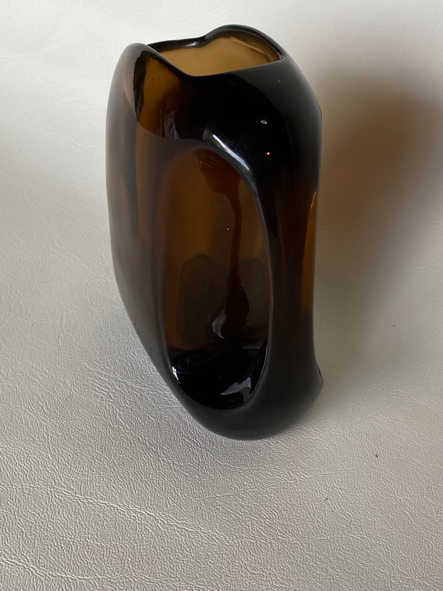 Vintage MCM dark amber glass jug