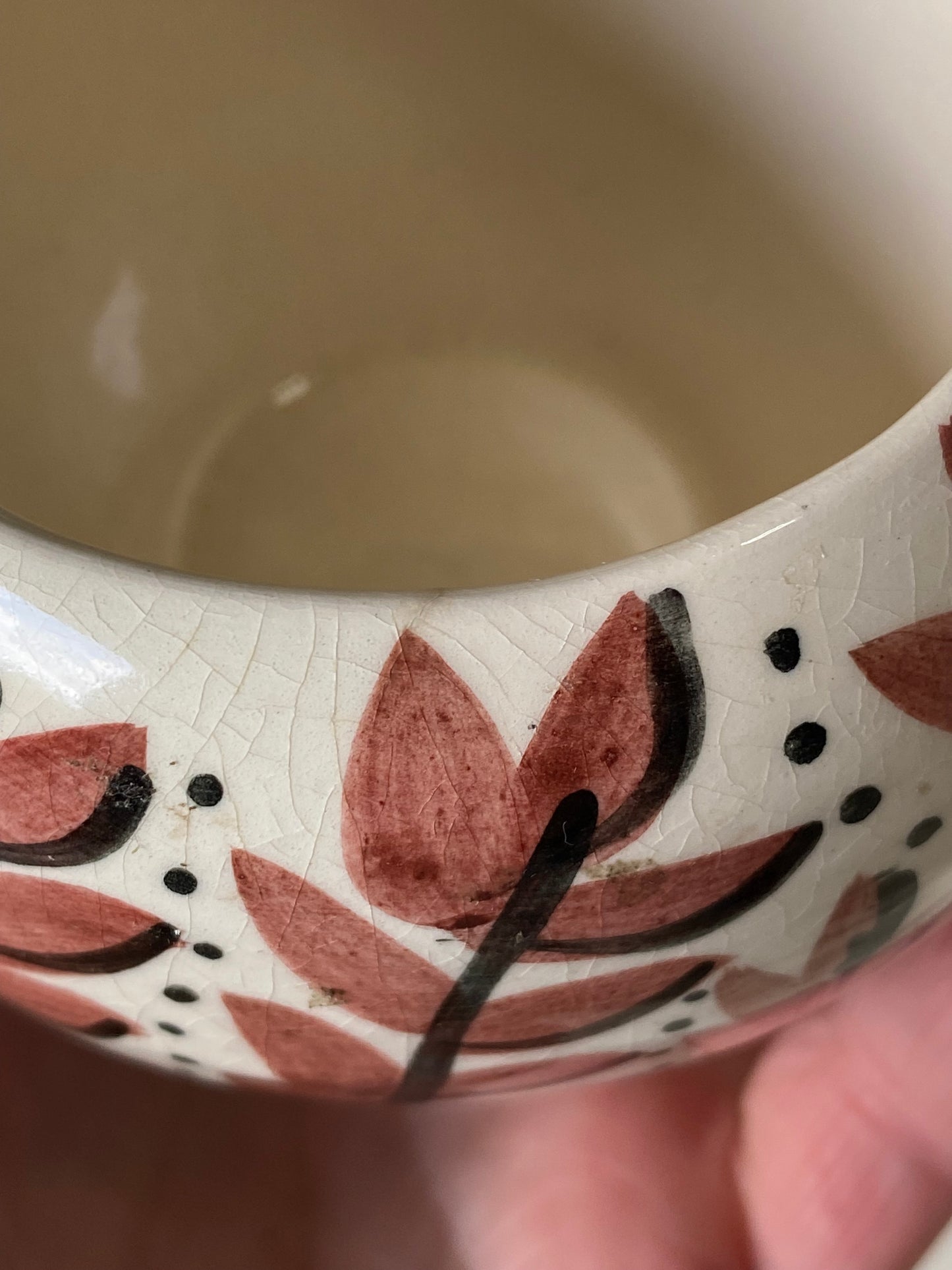 Vintage  Australian hand painted studio pottery - signed "Rose Ash"