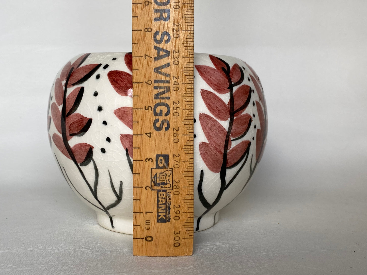 Vintage  Australian hand painted studio pottery - signed "Rose Ash"