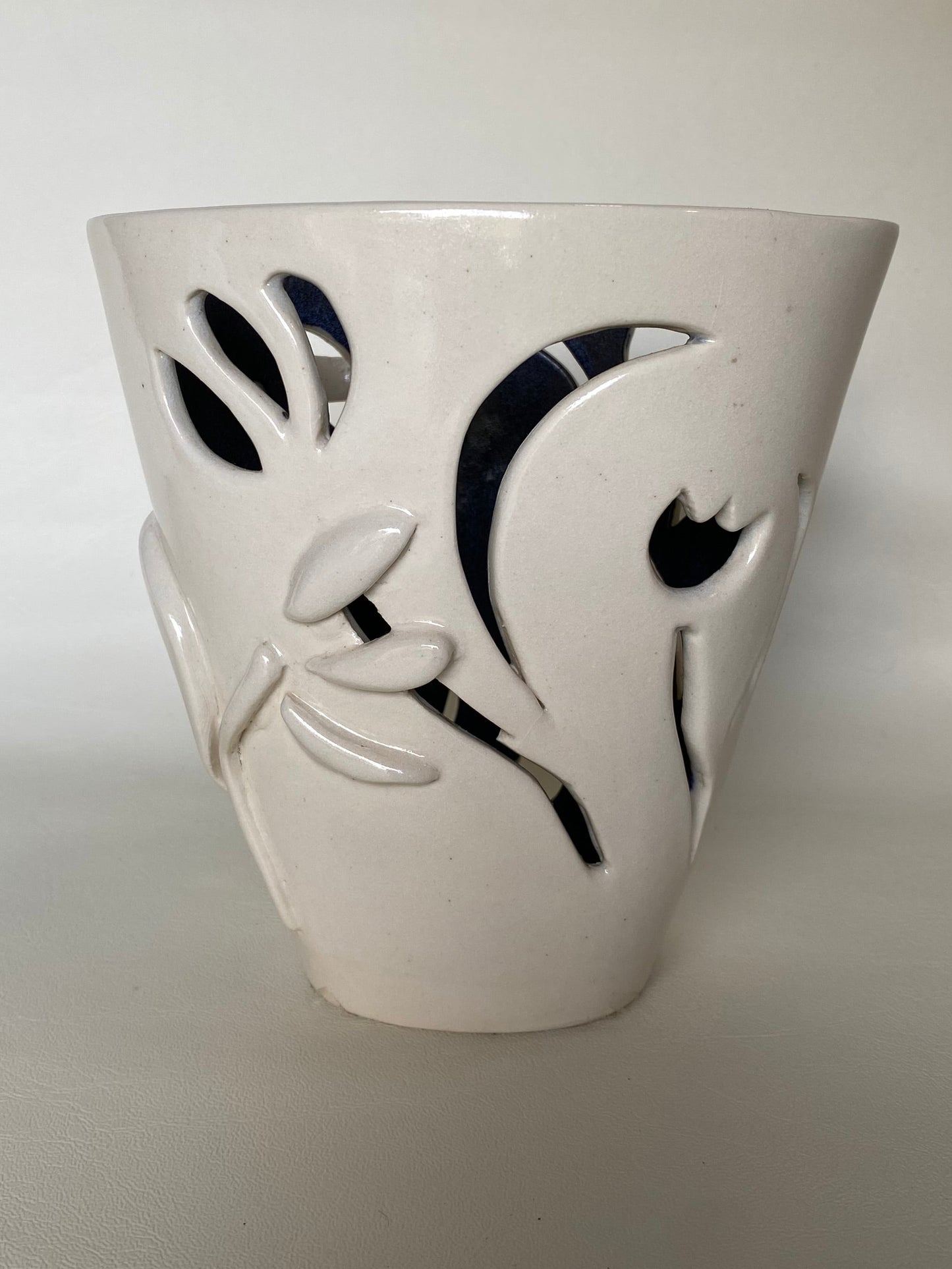 Vintage Studio Student open vase “Shadow”