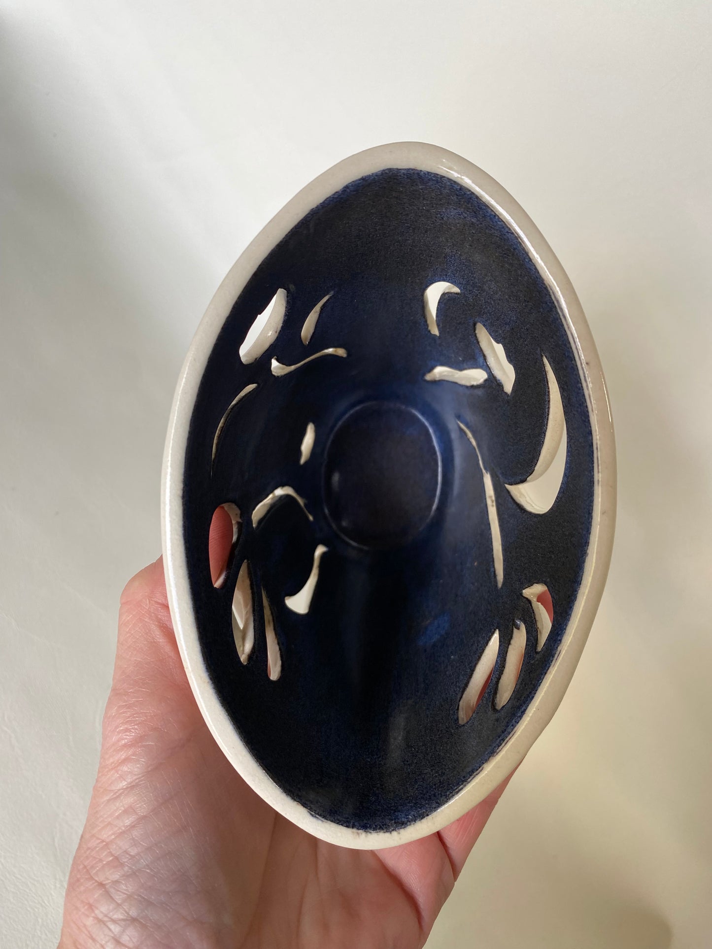 Vintage Studio Student open vase “Shadow”