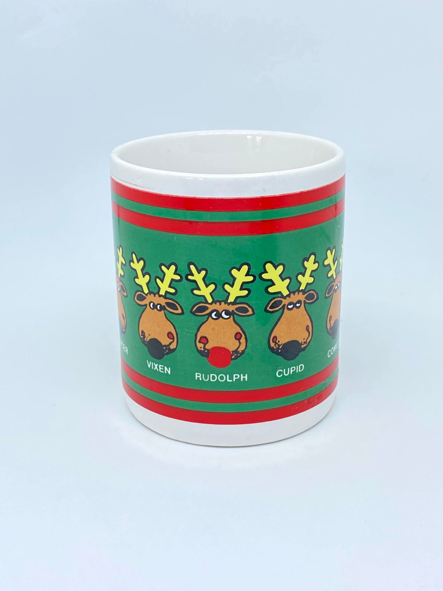 Celebrate Christmas the Vintage way with this Christmas Cup/mug - Reindeer - 1986 Korea