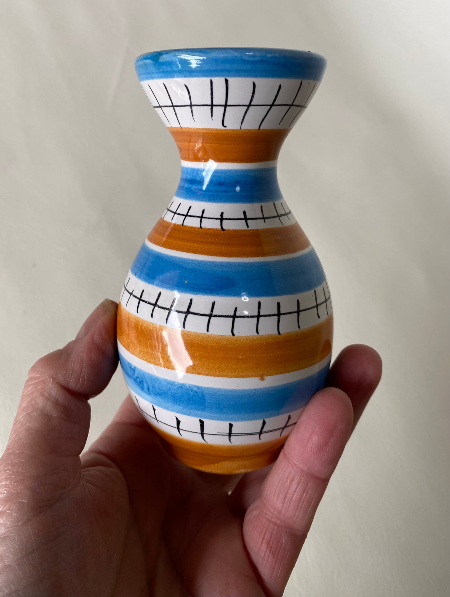 1950s Italian hand painted vase