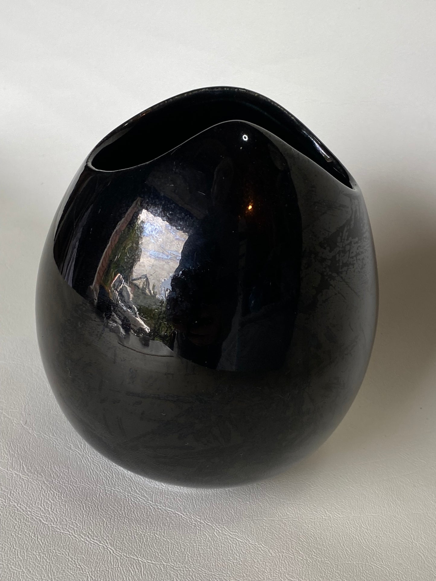 Vintage MCP 222 MCM black glazed vase (AKA Mingay)