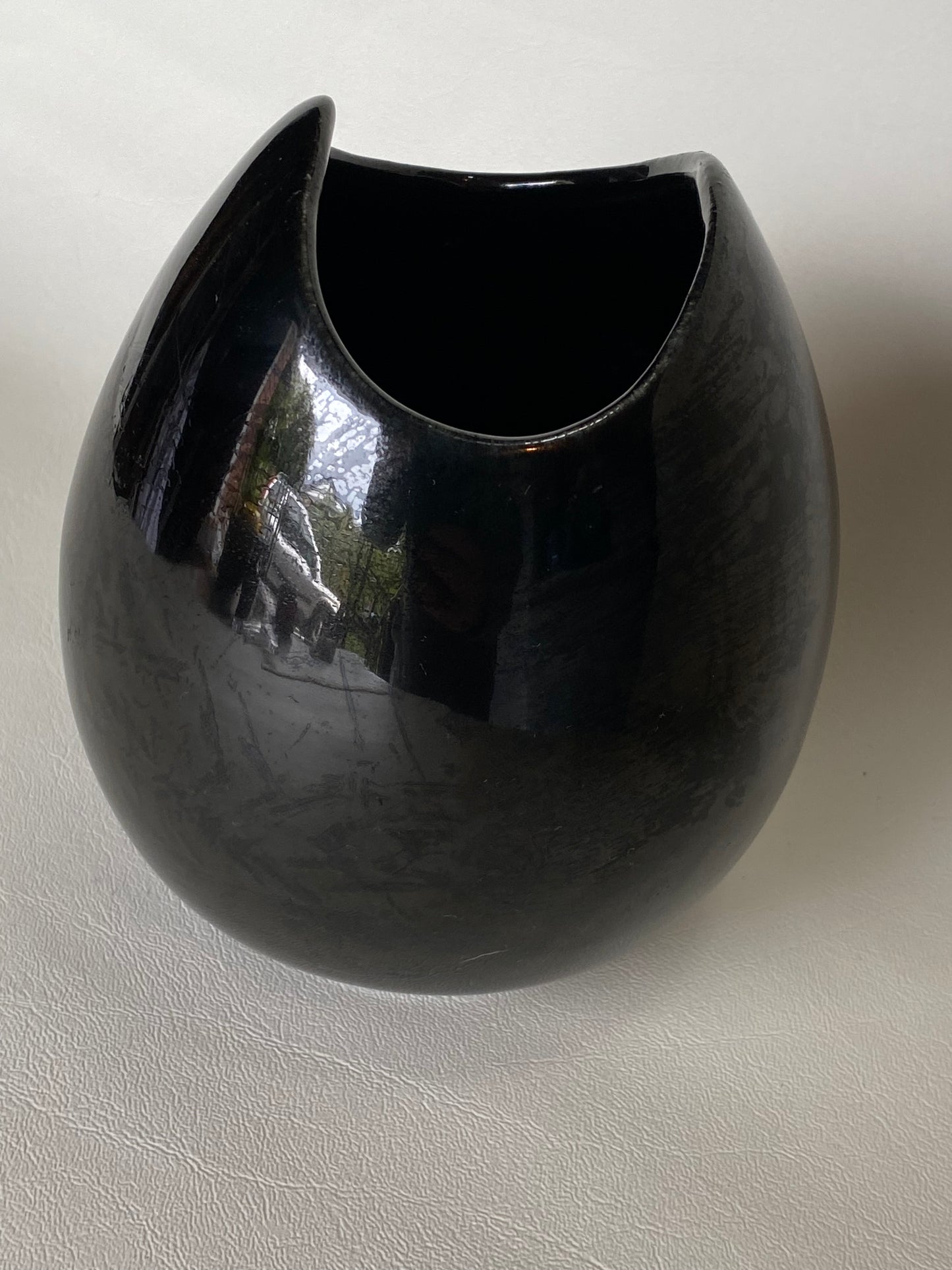 Vintage MCP 222 MCM black glazed vase (AKA Mingay)