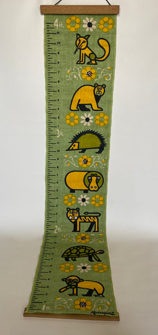 Vintage Australian Rodriguez linen growth chart