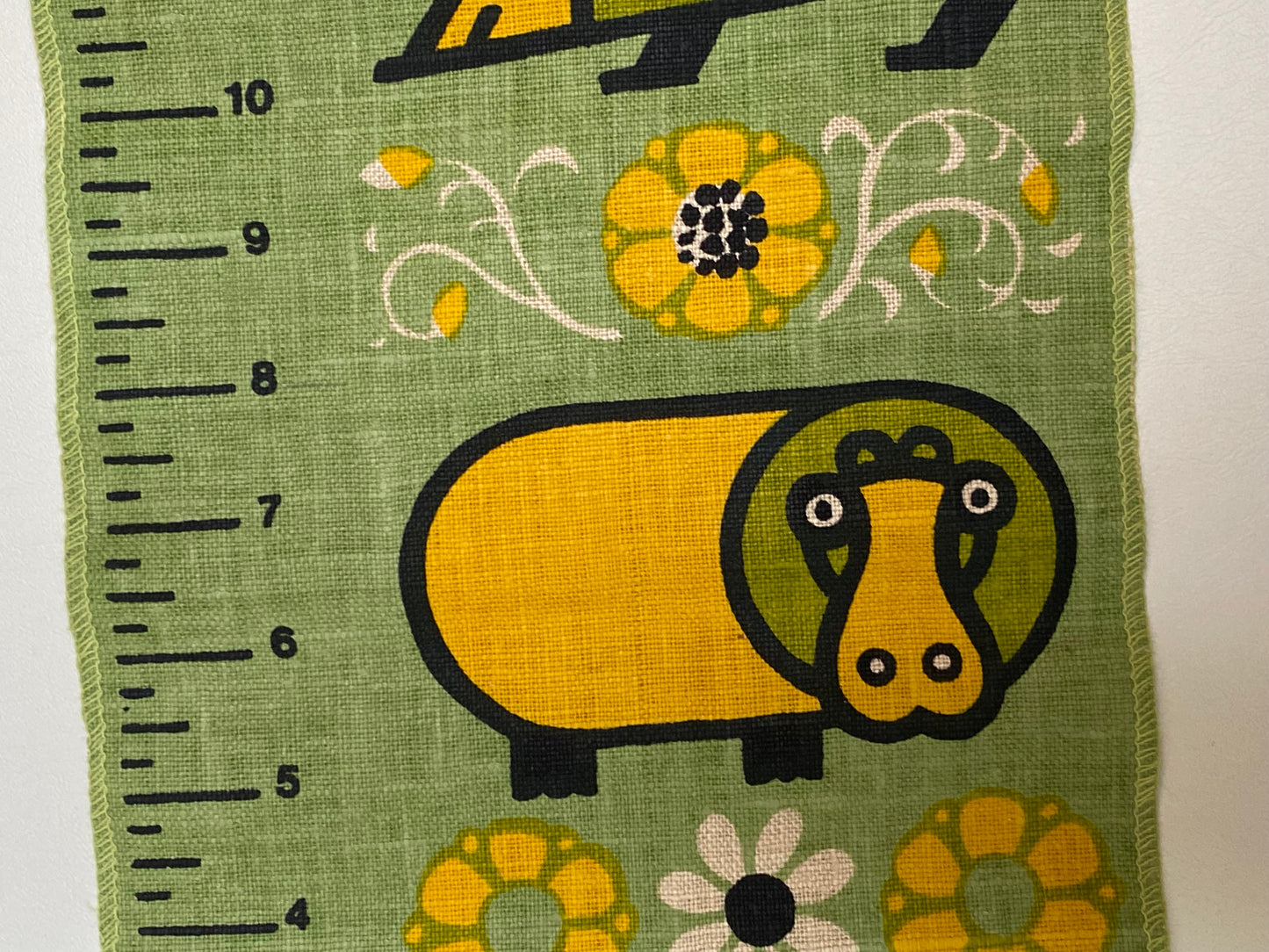 Vintage Australian Rodriguez linen growth chart