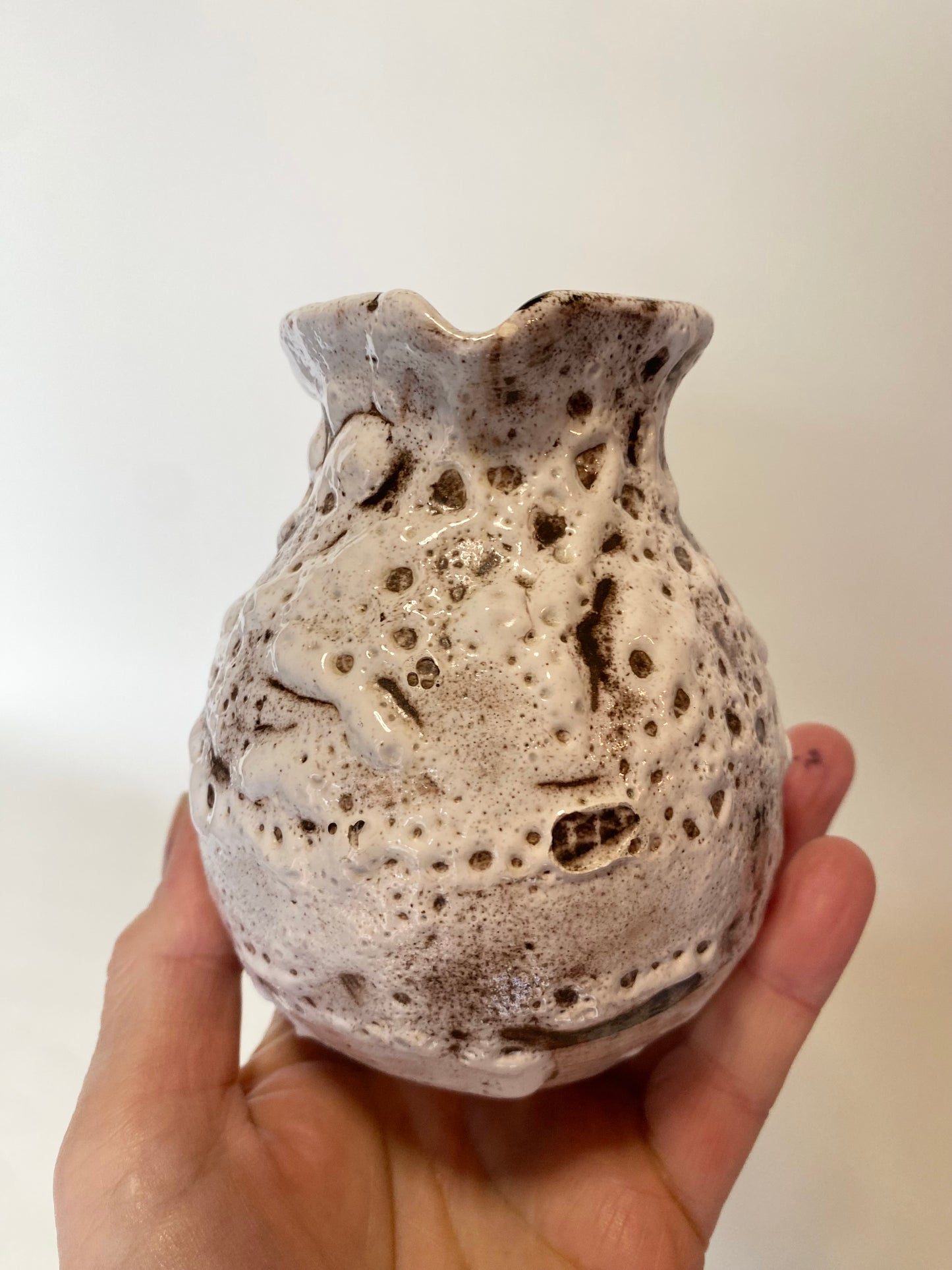 Fat lava style pottery jug
