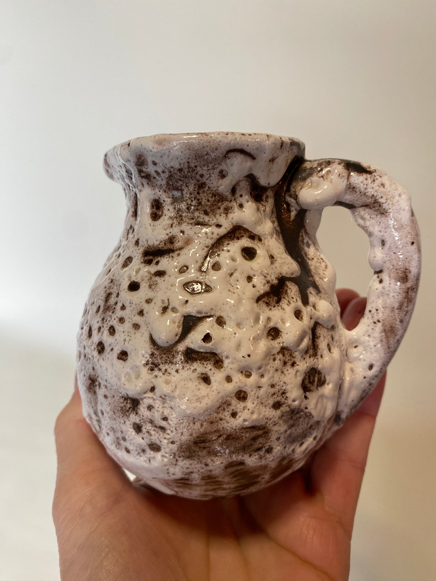 Fat lava style pottery jug