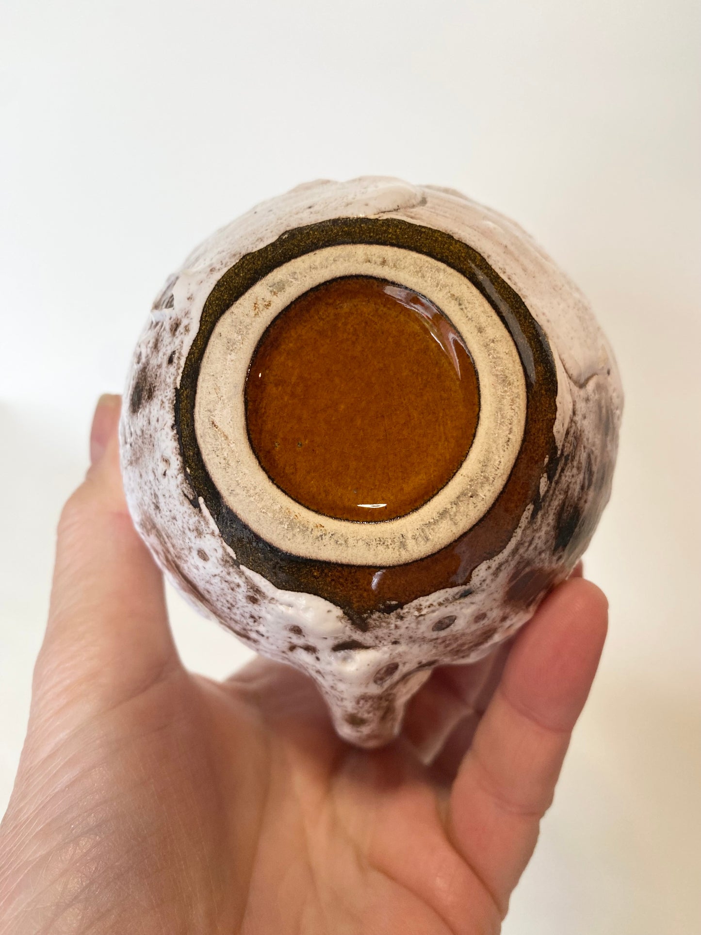 Fat lava style pottery jug