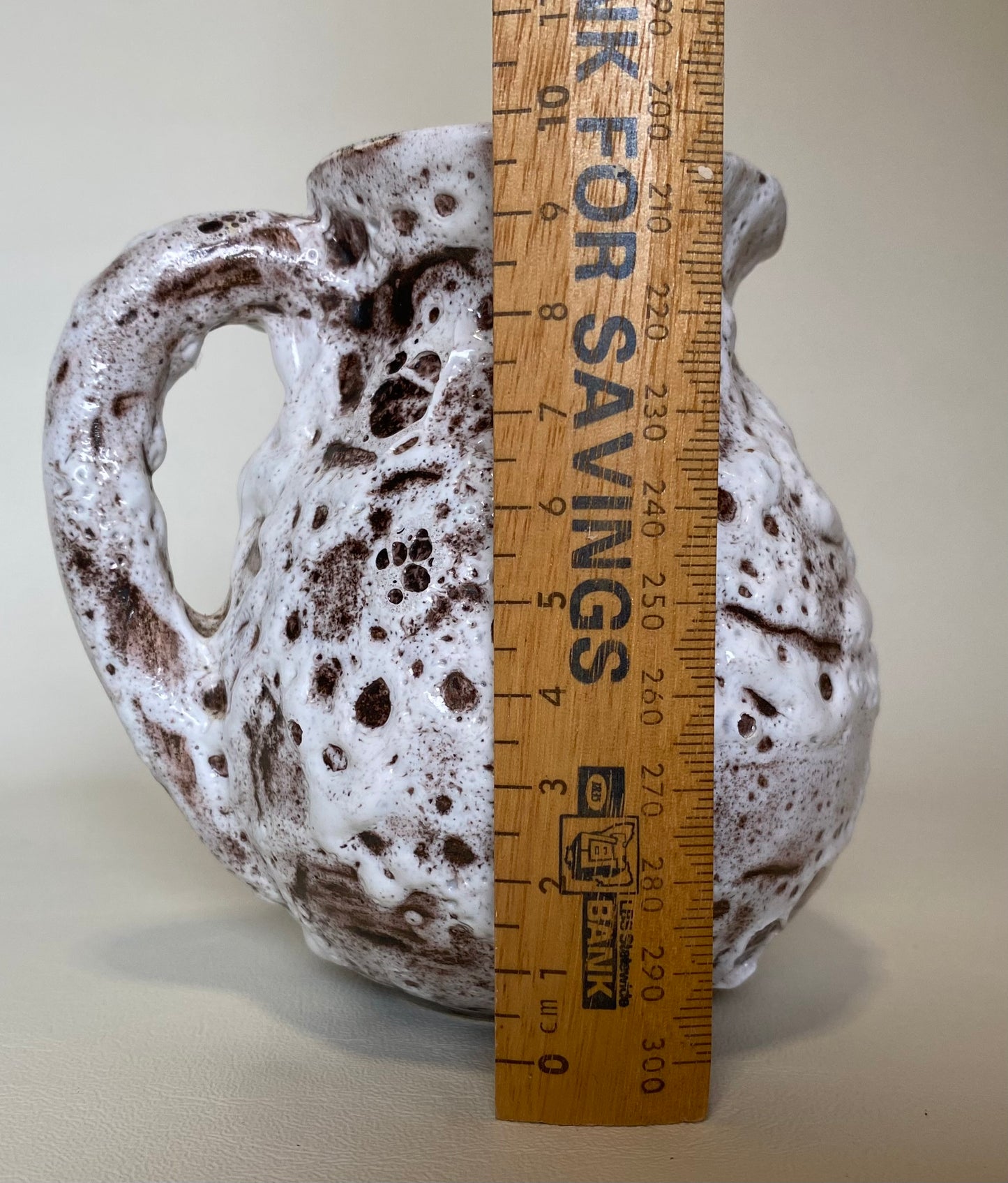 Fat lava style pottery jug