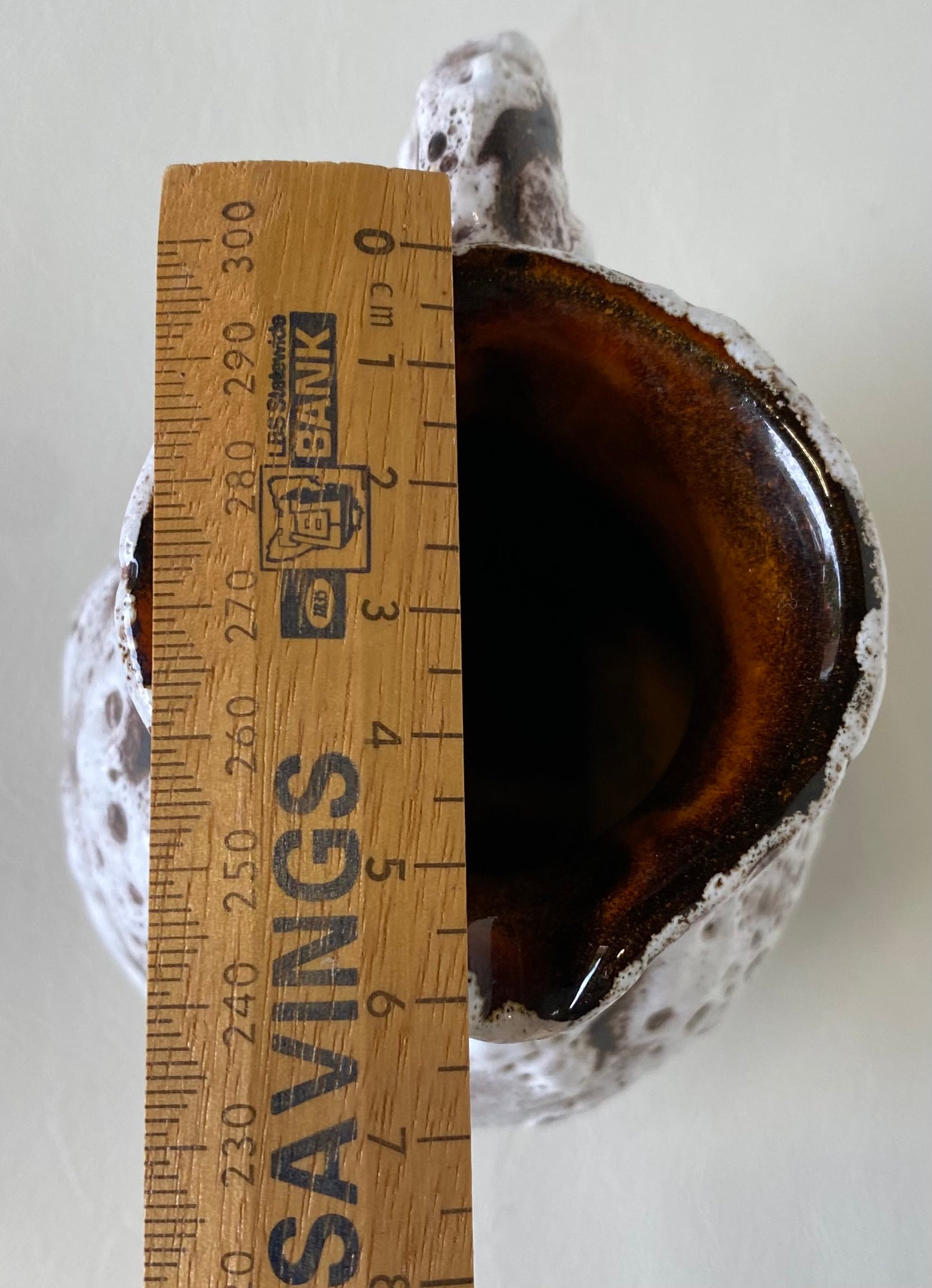 Fat lava style pottery jug