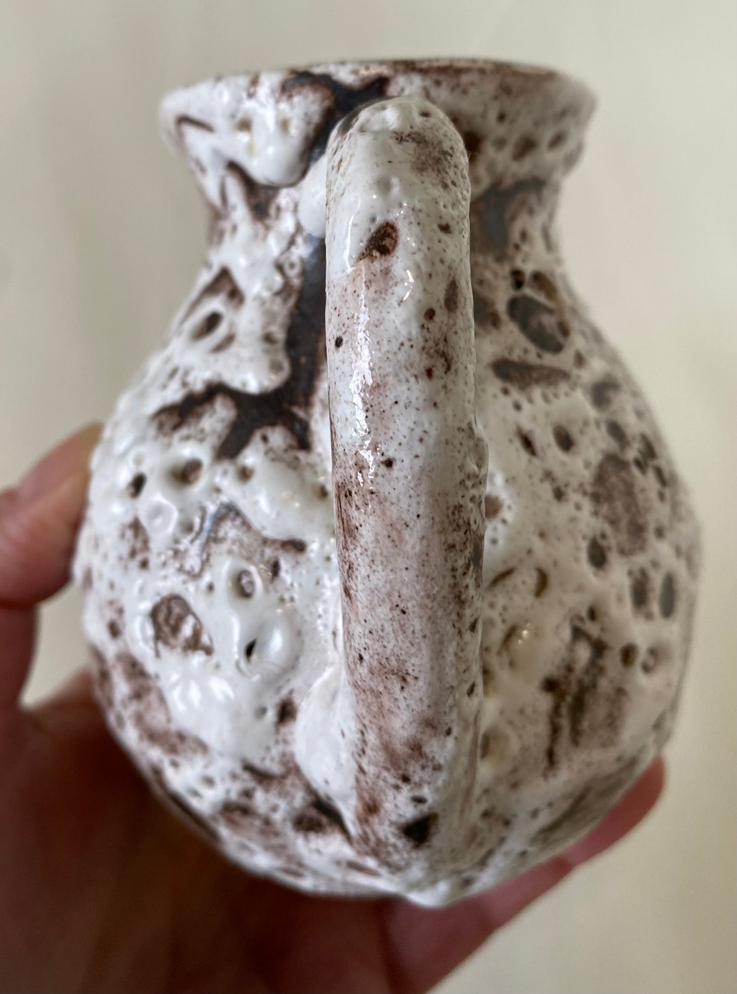 Fat lava style pottery jug