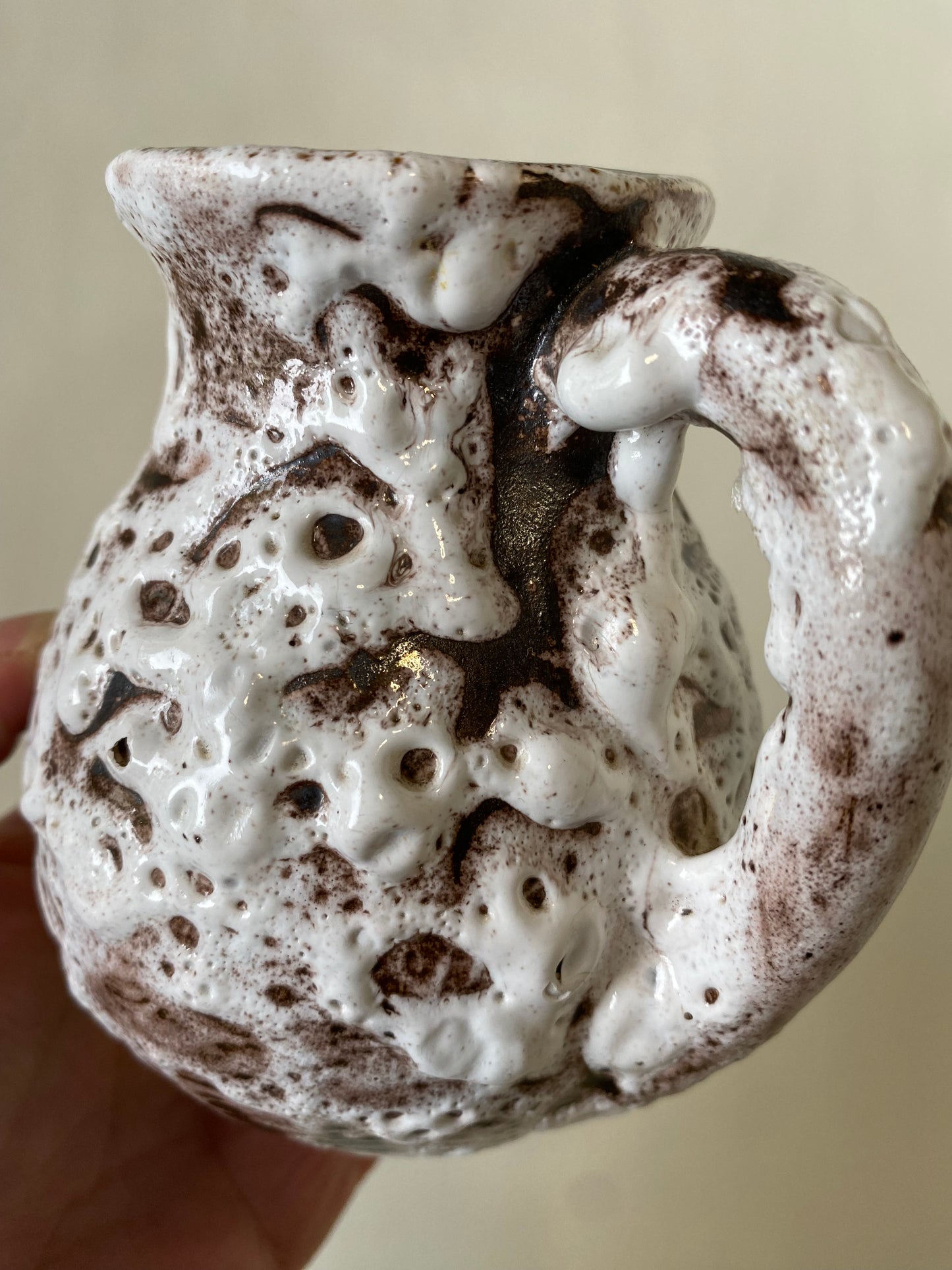 Fat lava style pottery jug