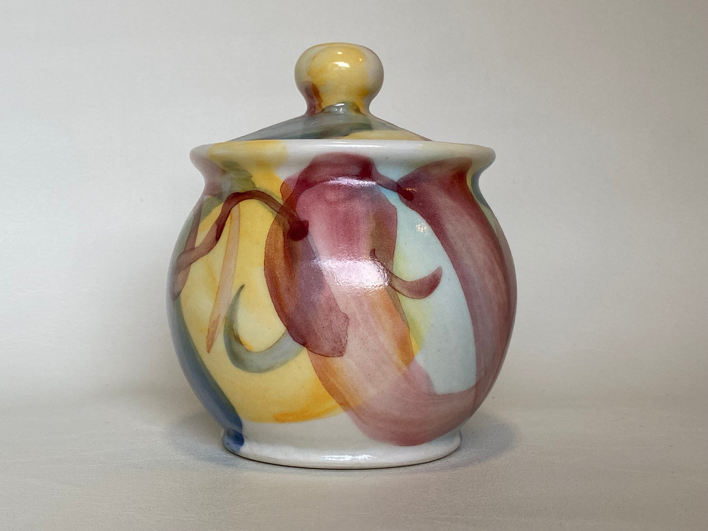 John Bartram Tasmania Sugar bowl with lid - signed to base