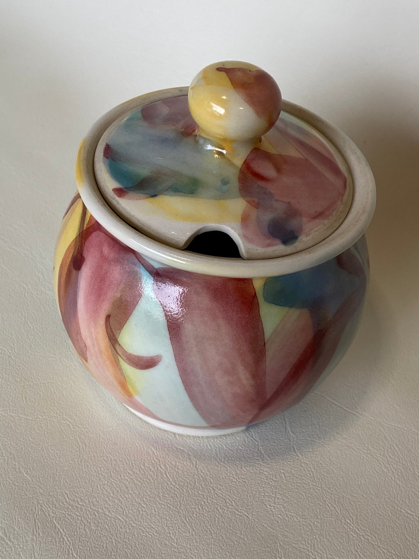 John Bartram Tasmania Sugar bowl with lid - signed to base