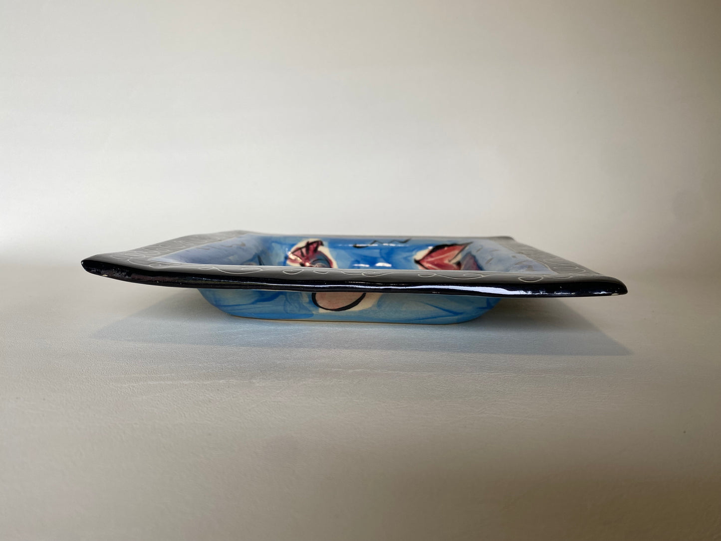 Highly collectable Fiona Howes square display plate - love sea