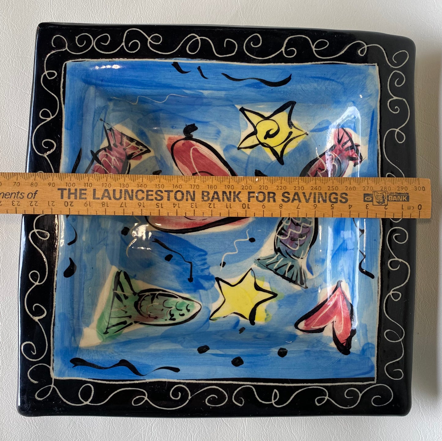 Highly collectable Fiona Howes square display plate - love sea