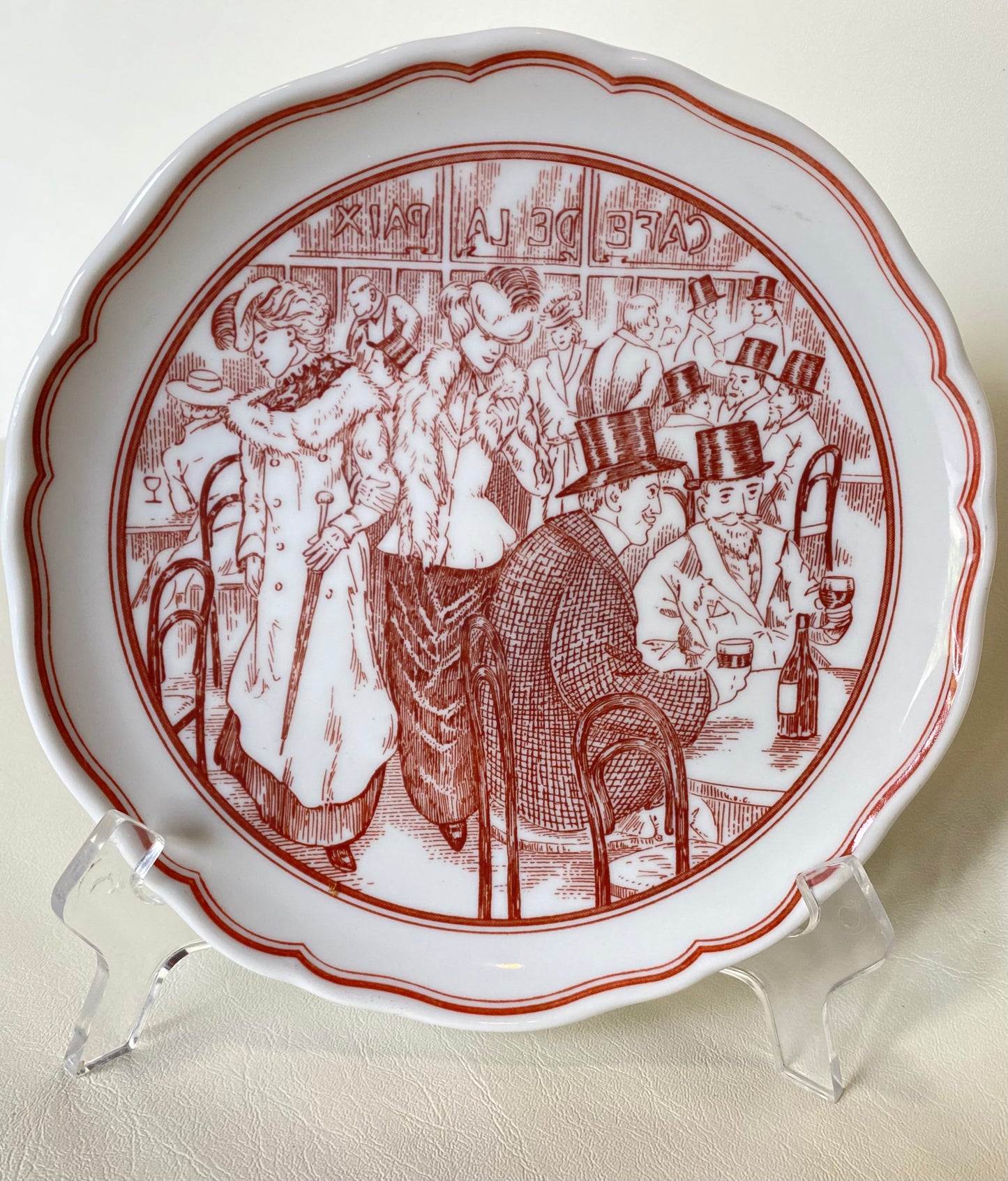 Limited edition: Vintage Hutschenreuther porcelain collector plate: EXCLUSIV FÜR VICOMTE BERNARD DE ROMANET