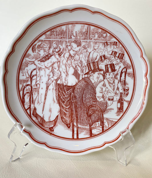 Limited edition: Vintage Hutschenreuther porcelain collector plate: EXCLUSIV FÜR VICOMTE BERNARD DE ROMANET